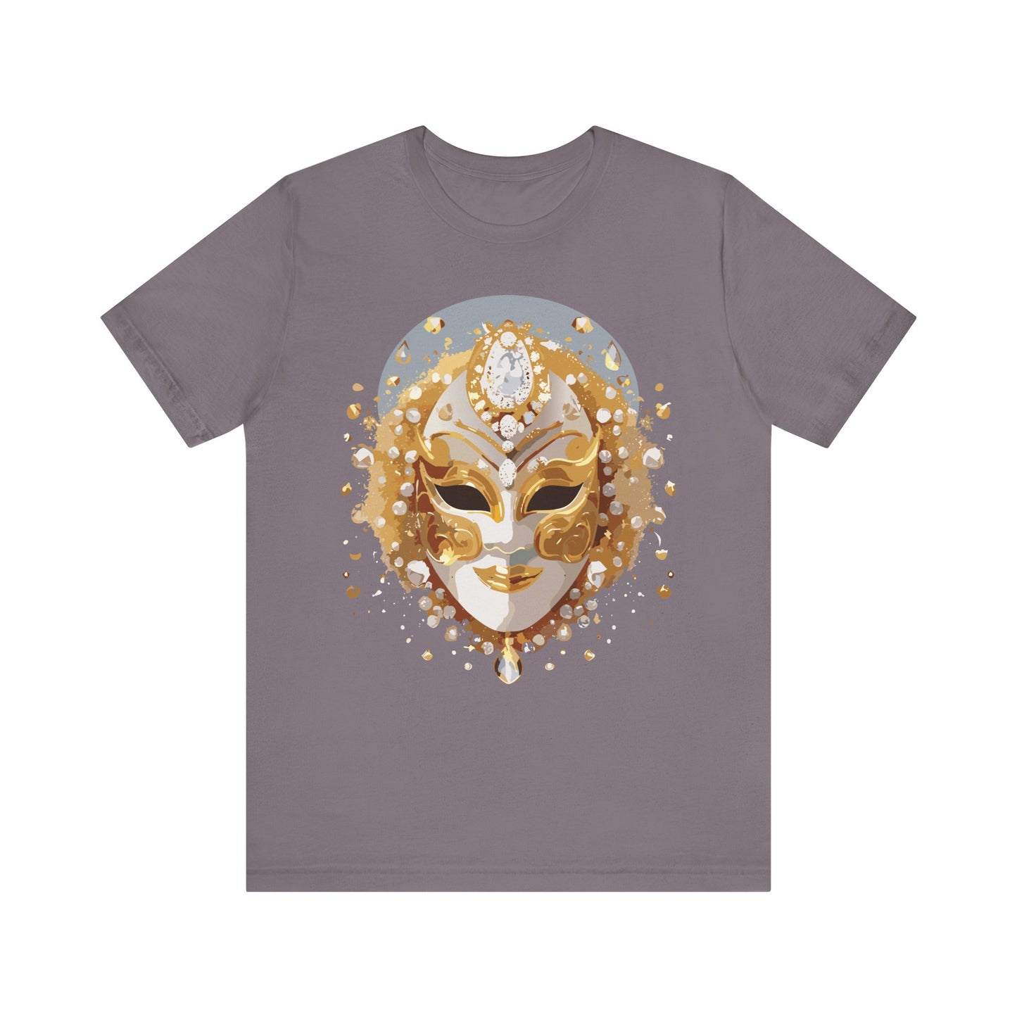 Mask Shirt, Shirt with Mask, Tee Shirt with Gold Face