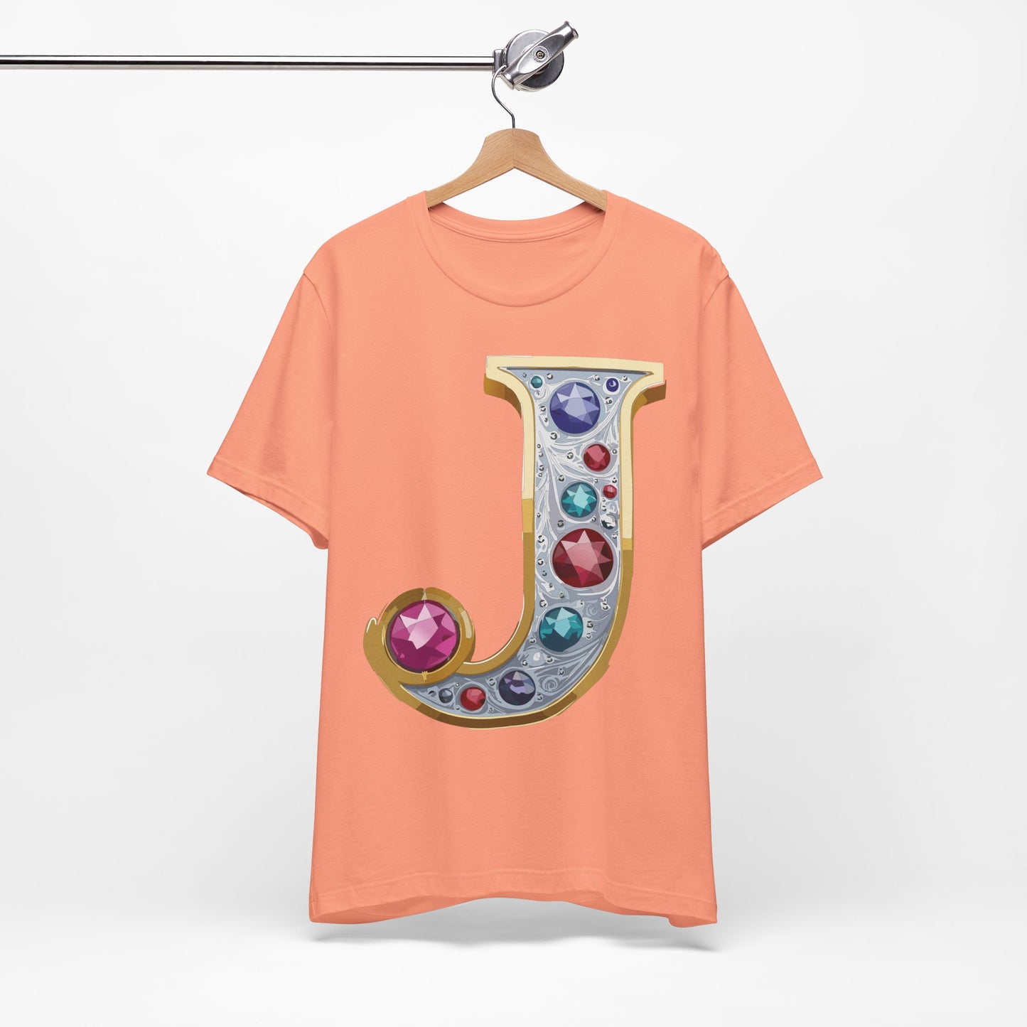 Letter Shirt, Shirt with Letters, Tee Shirt with Gold Letter, Shirt with Antique Letters