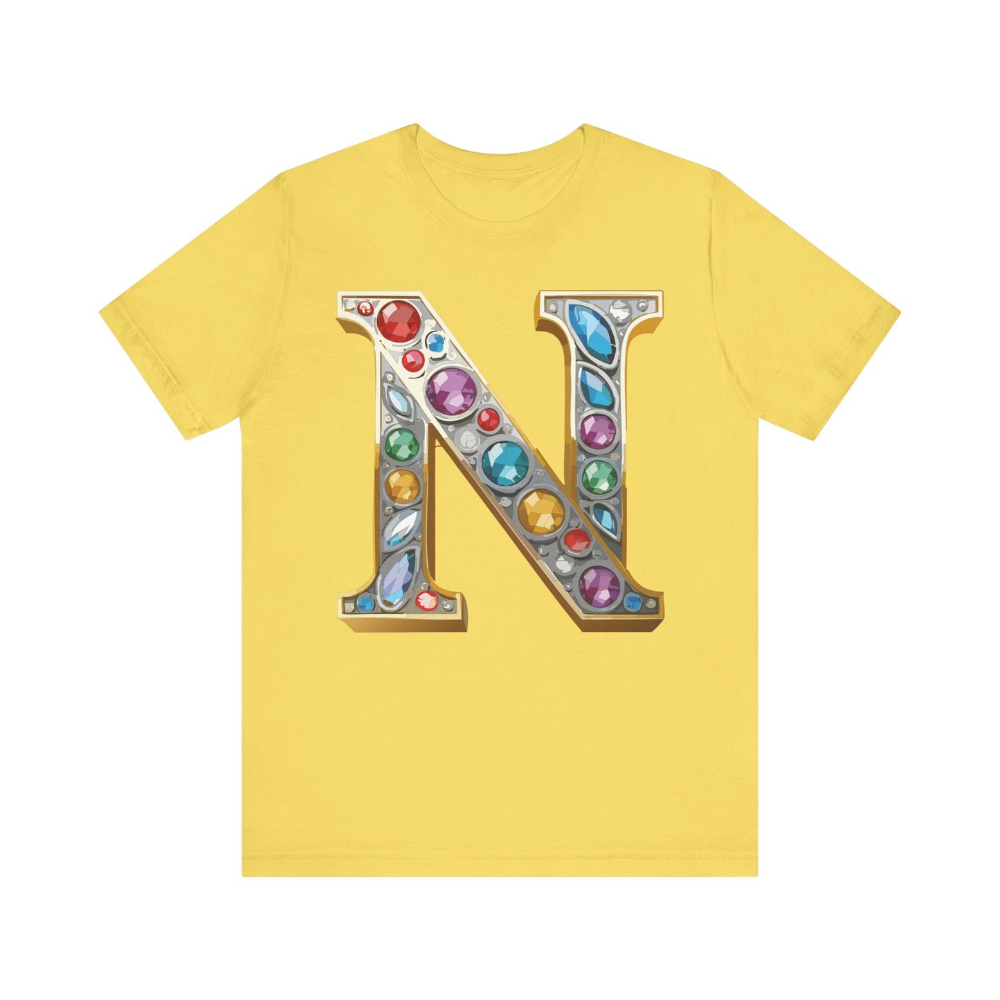 Letter Shirt, Shirt with Letters, Tee Shirt with Gold Letter, Shirt with Antique Letters