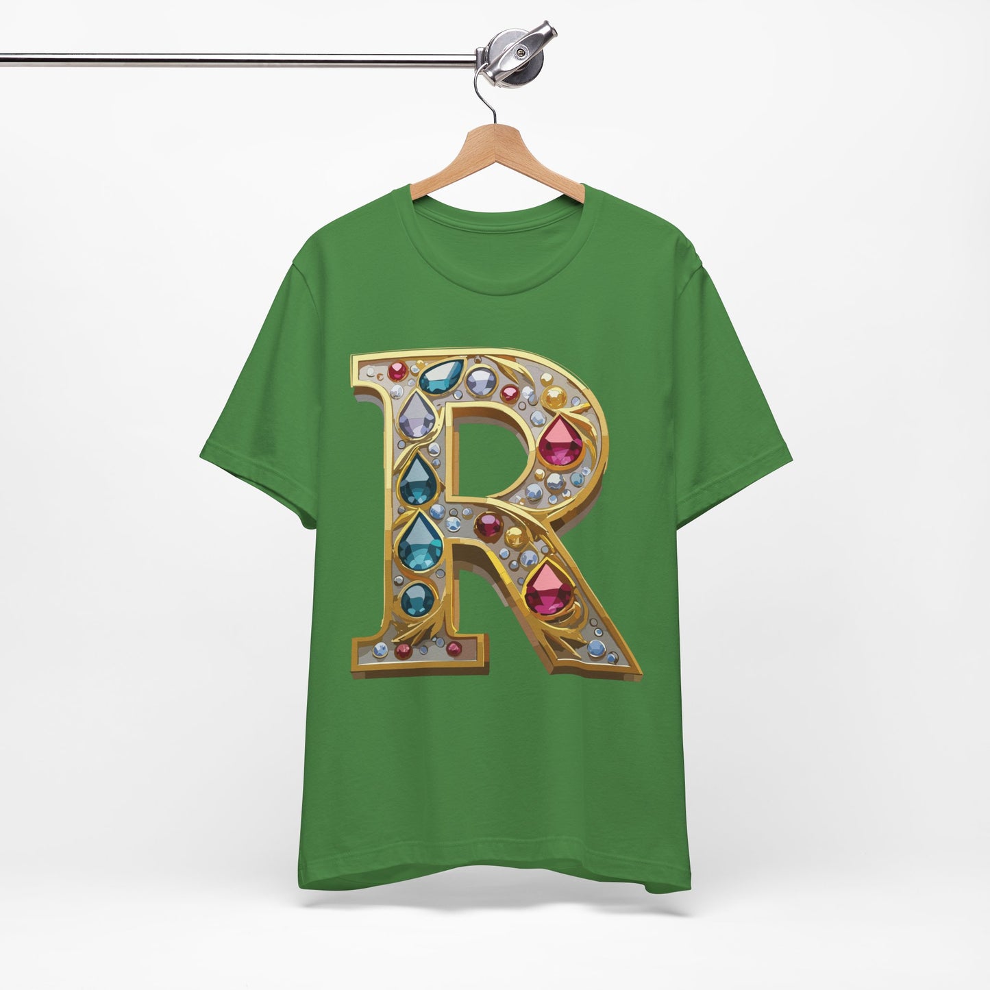 Letter Shirt, Shirt with Letters, Tee Shirt with Gold Letter, Shirt with Antique Letters