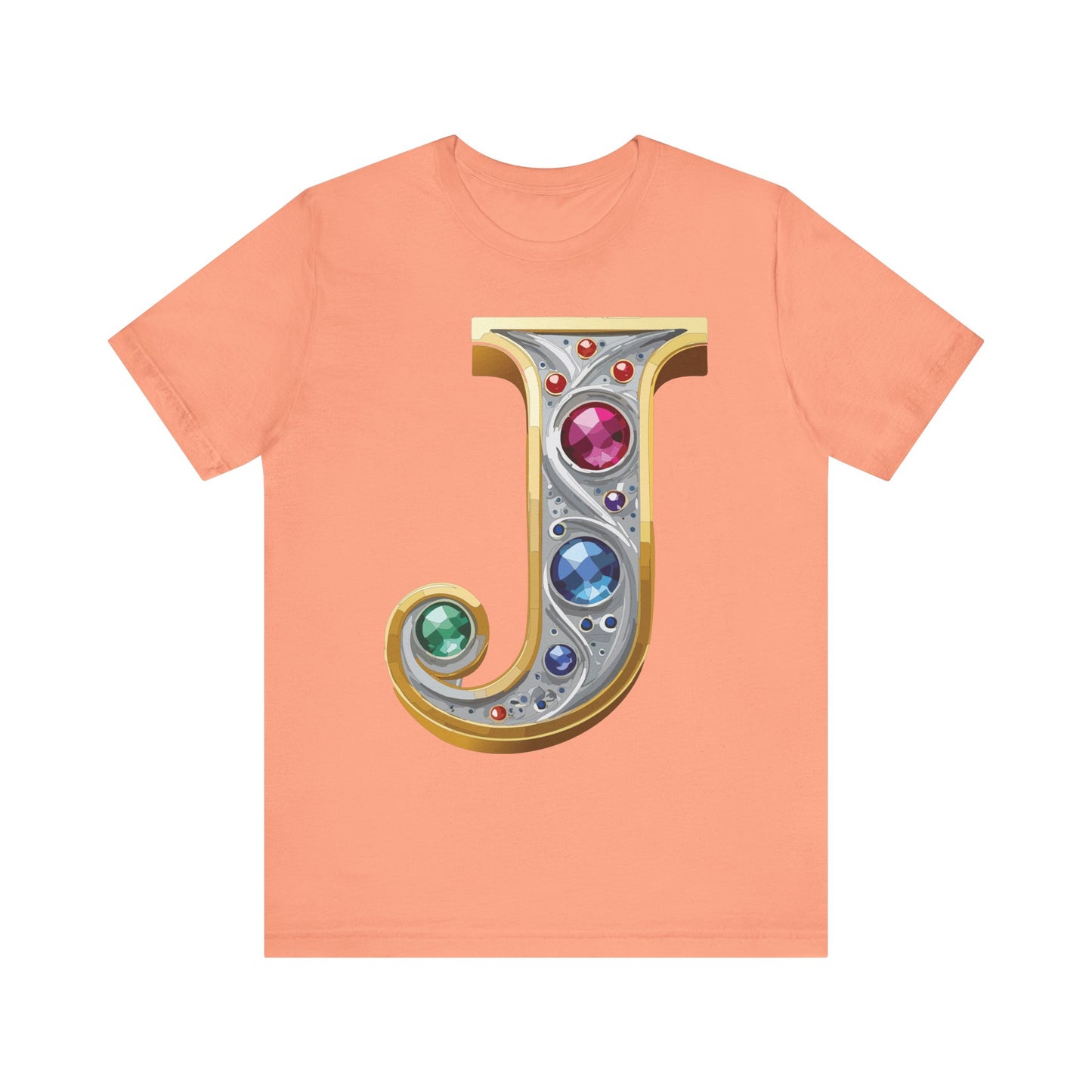 Letter Shirt, Shirt with Letters, Tee Shirt with Gold Letter, Shirt with Antique Letters