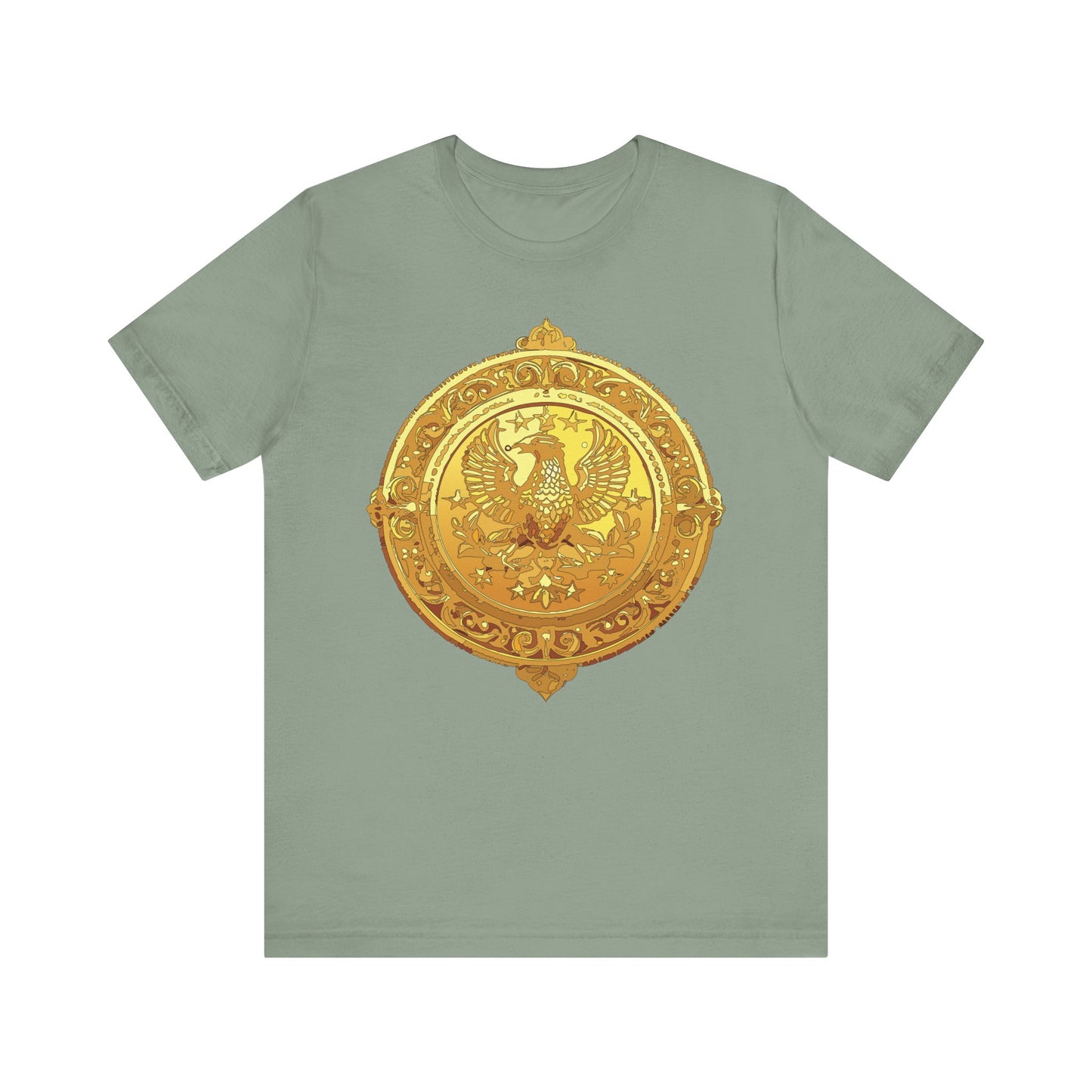 Coin Shirt, Shirt with Coin, Tee Shirt with Gold Coin, Shirt with Antique Coin