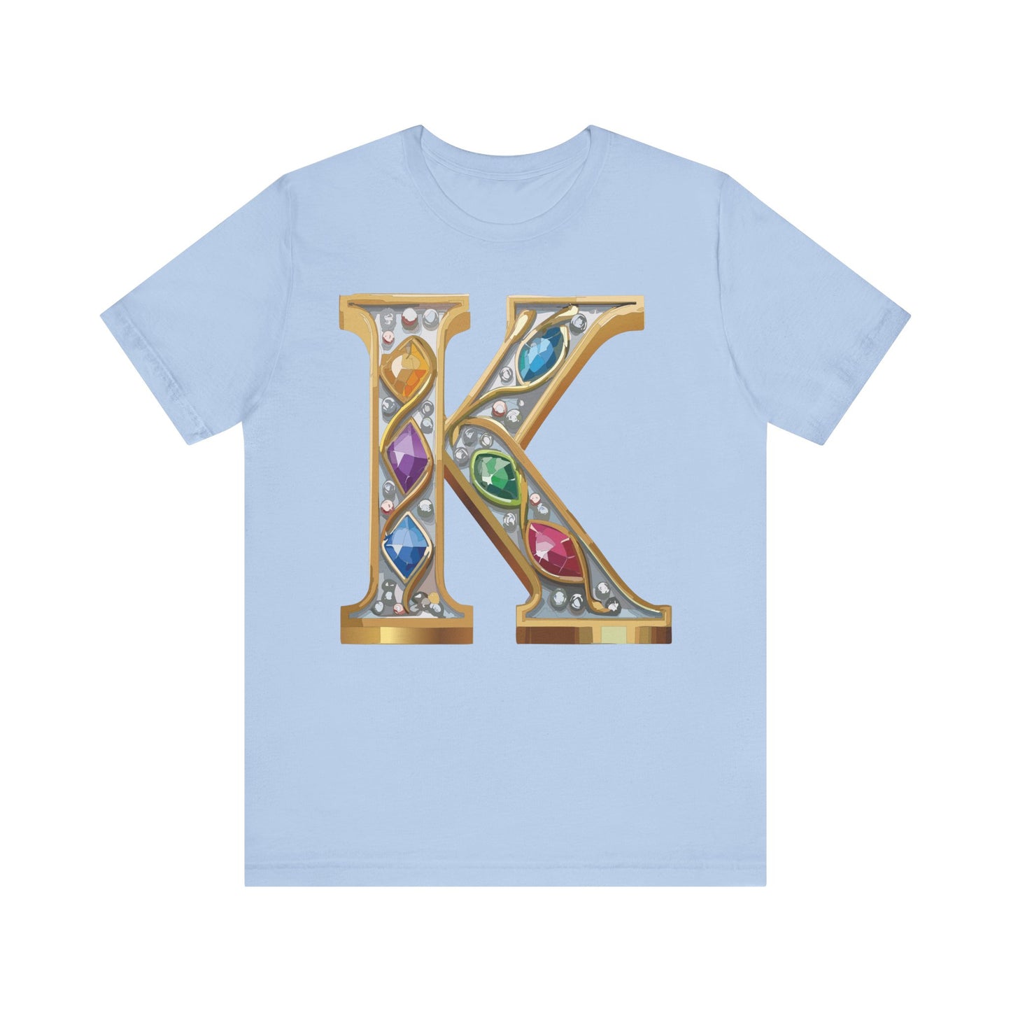 Letter Shirt, Shirt with Letters, Tee Shirt with Gold Letter, Shirt with Antique Letters