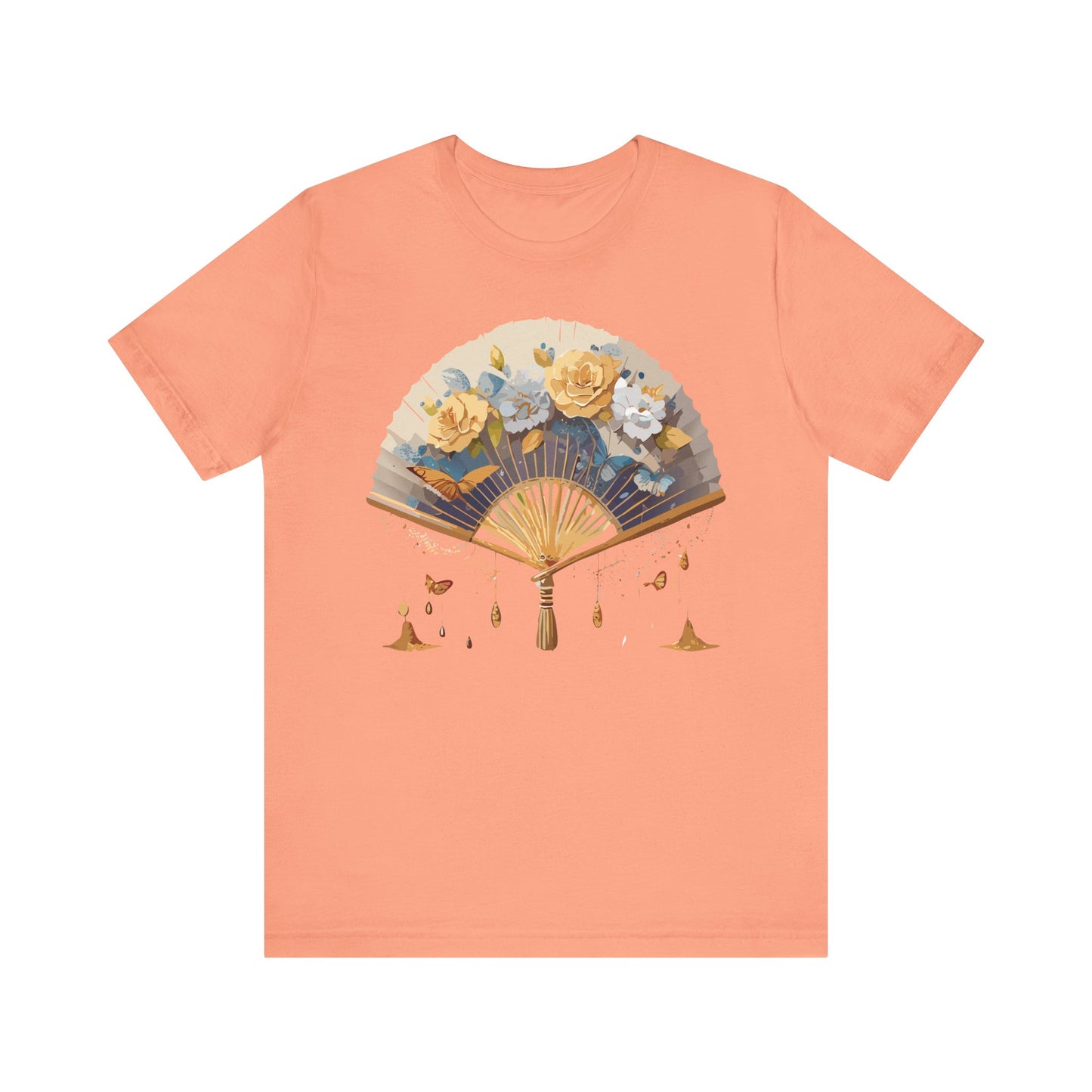 Fan shirt, Shirt with Fan, Tee Shirt with Gold Blower