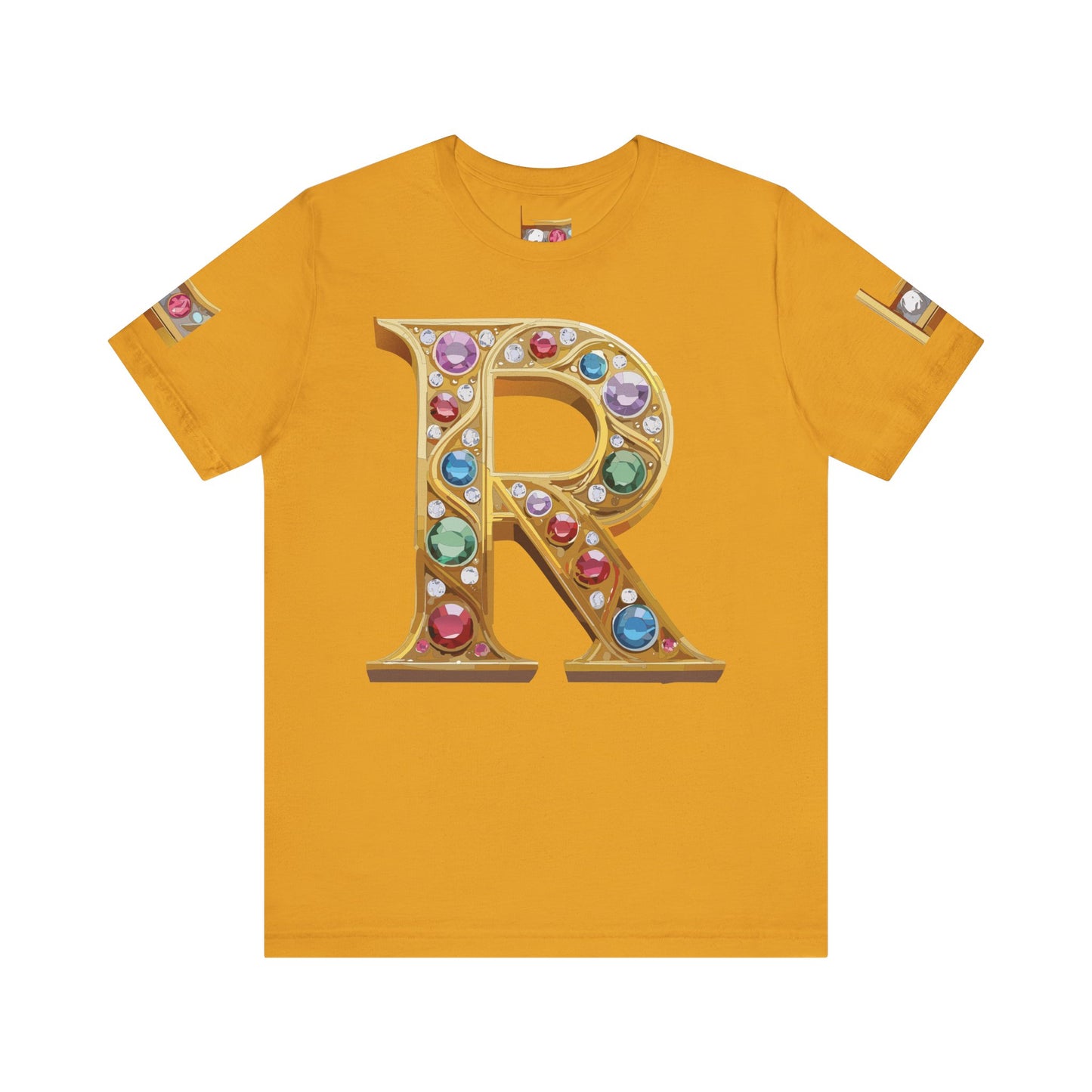 Letter Shirt, Shirt with Letters, Tee Shirt with Gold Letter, Shirt with Antique Letters