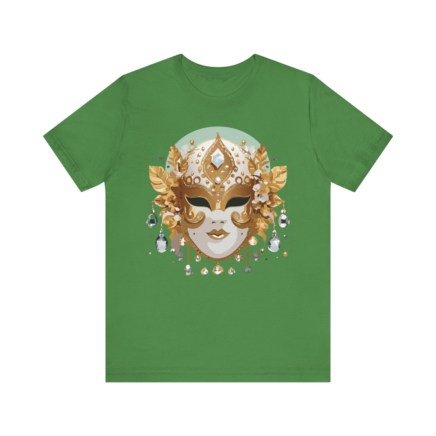 Mask Shirt, Shirt with Mask, Tee Shirt with Gold Face