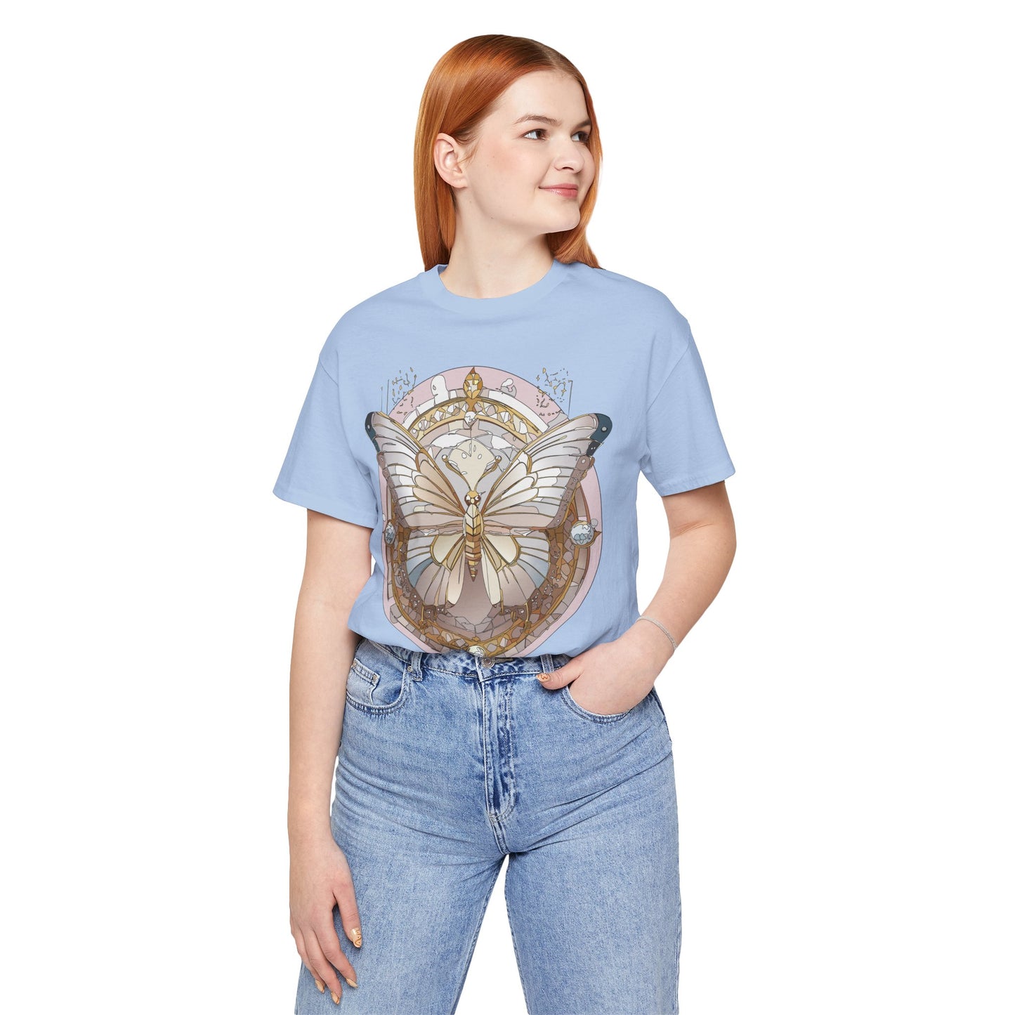 Butterfly Shirt, Shirt with Butterfly, Tee Shirt with Antique Butterfly