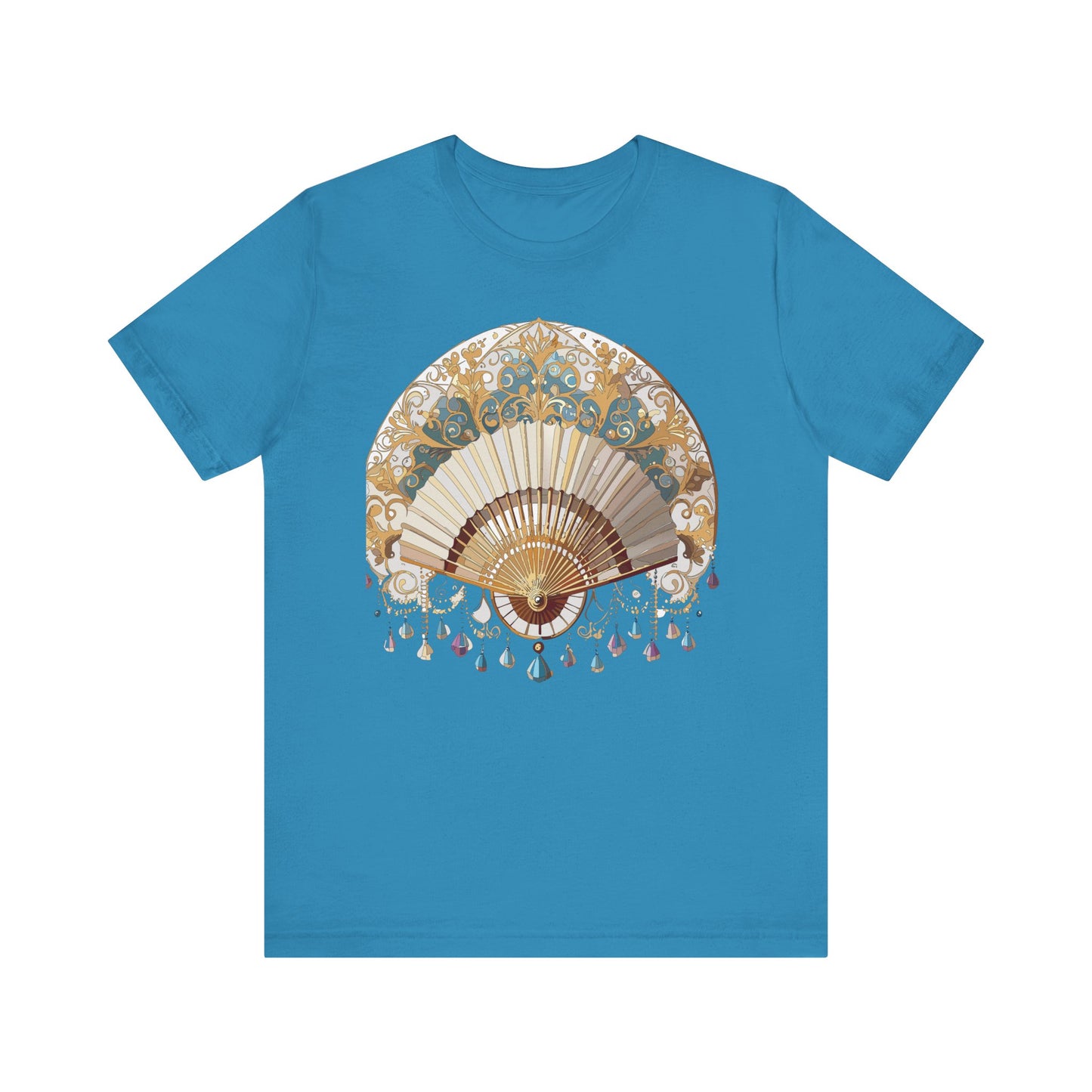 Fan shirt, Shirt with Fan, Tee Shirt with Gold Blower