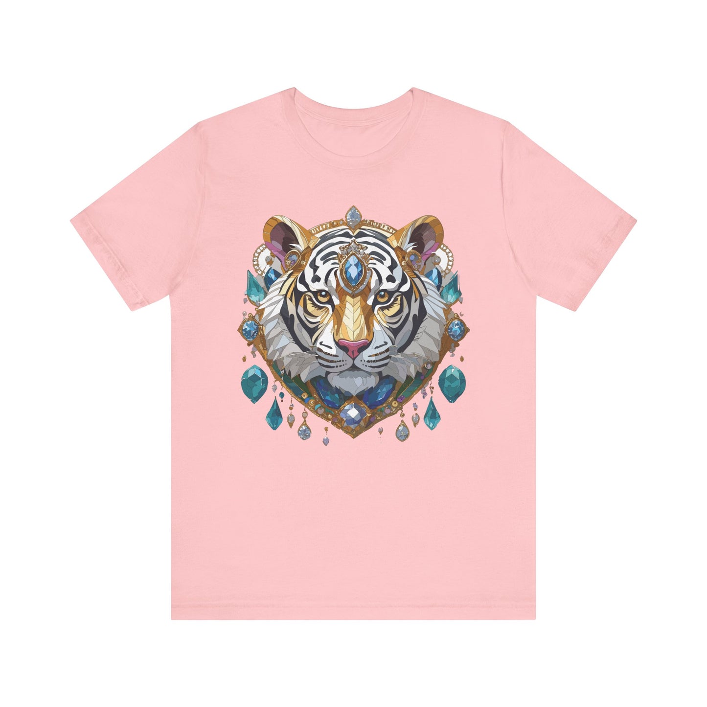Animal Shirt, Shirt with Animal, Tee Shirt with Gold Animal Medal, Shirt with Antique Animal Medallion