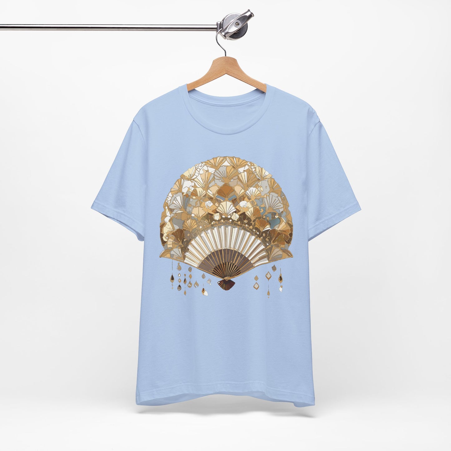 Fan shirt, Shirt with Fan, Tee Shirt with Gold Blower