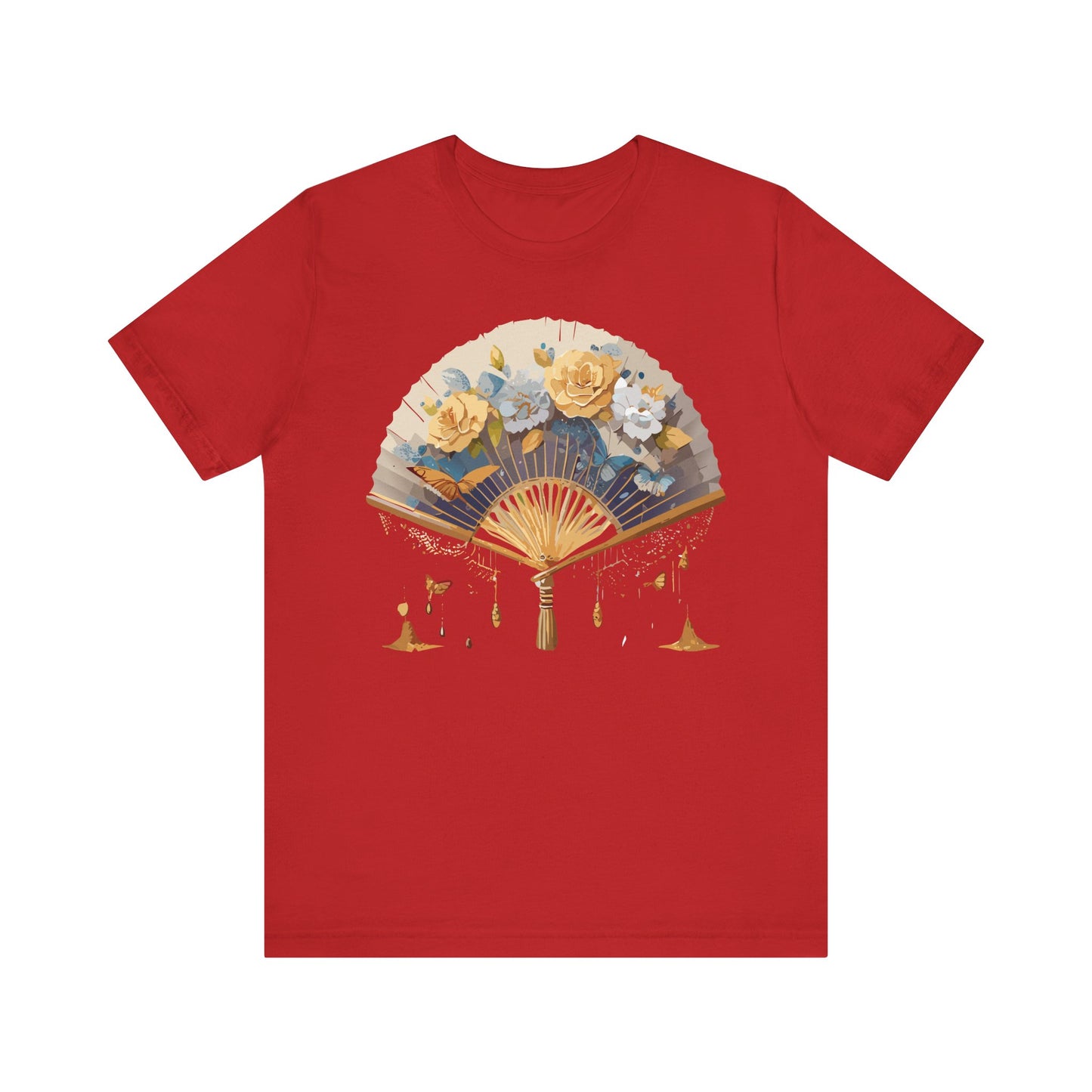 Fan shirt, Shirt with Fan, Tee Shirt with Gold Blower