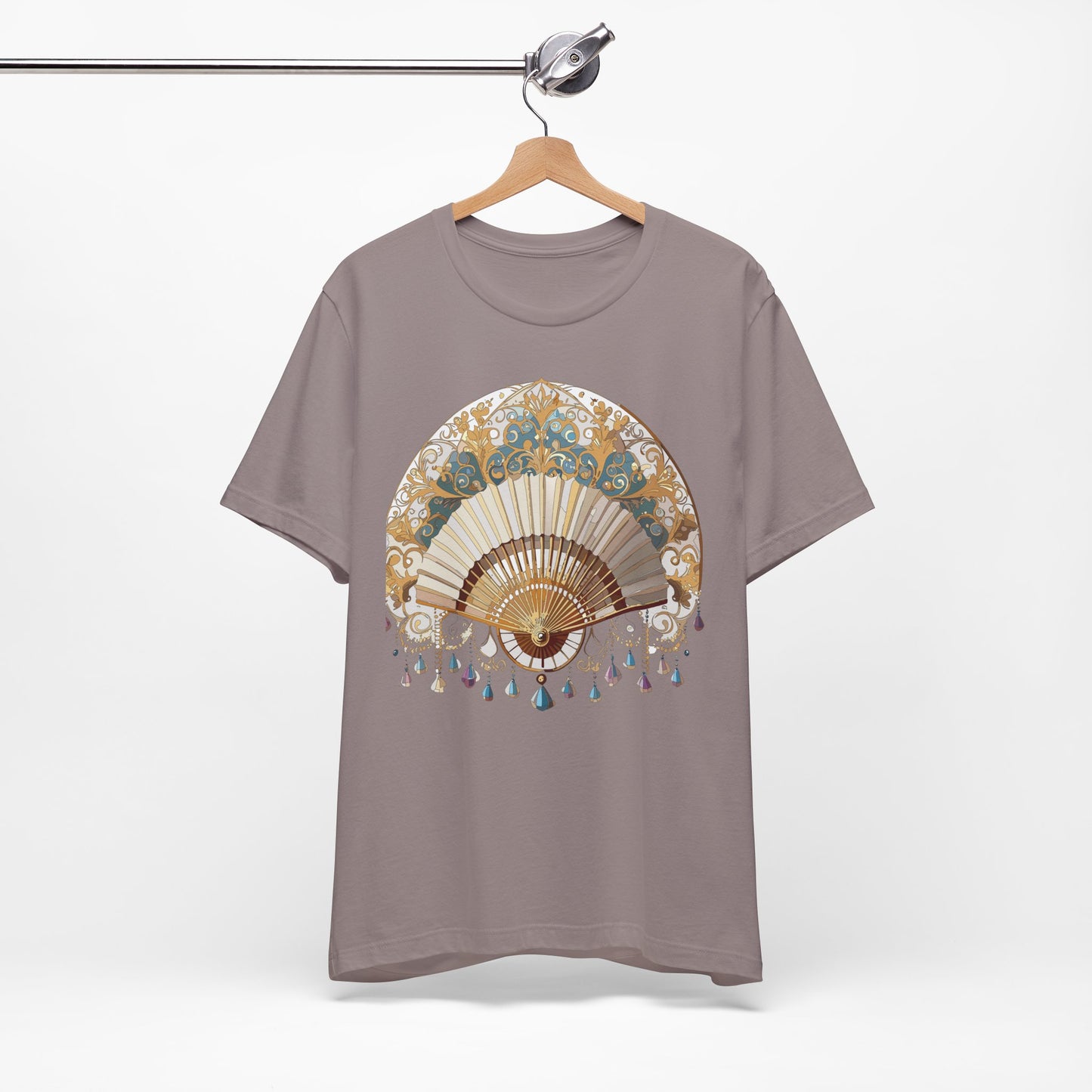 Fan shirt, Shirt with Fan, Tee Shirt with Gold Blower