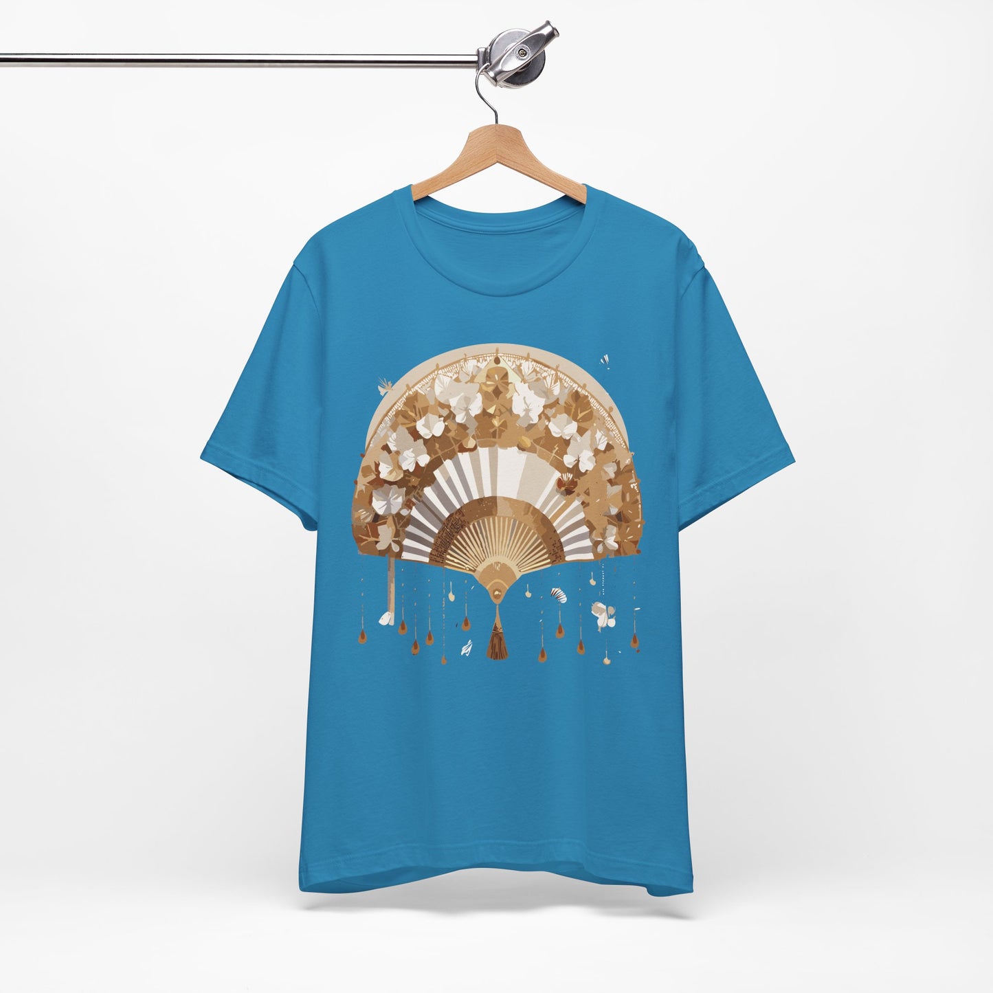 Fan shirt, Shirt with Fan, Tee Shirt with Gold Blower