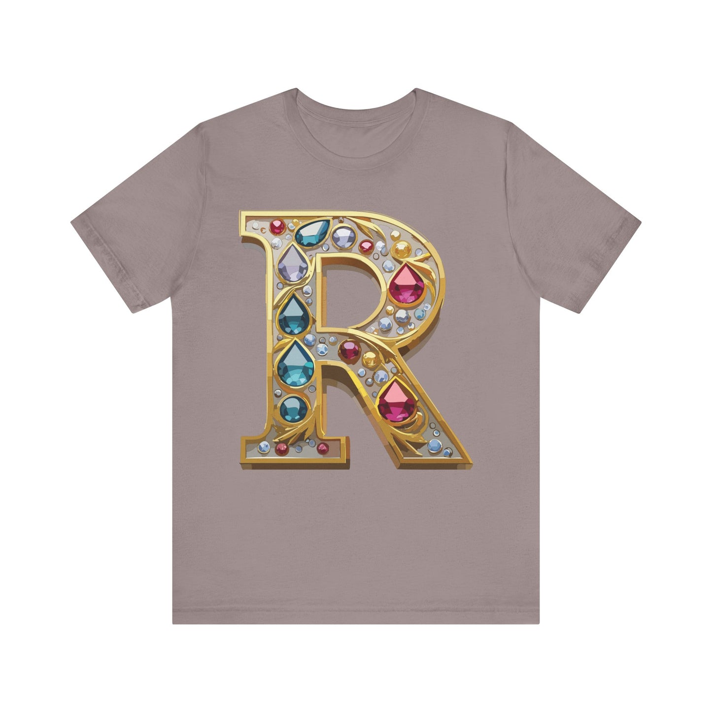 Letter Shirt, Shirt with Letters, Tee Shirt with Gold Letter, Shirt with Antique Letters