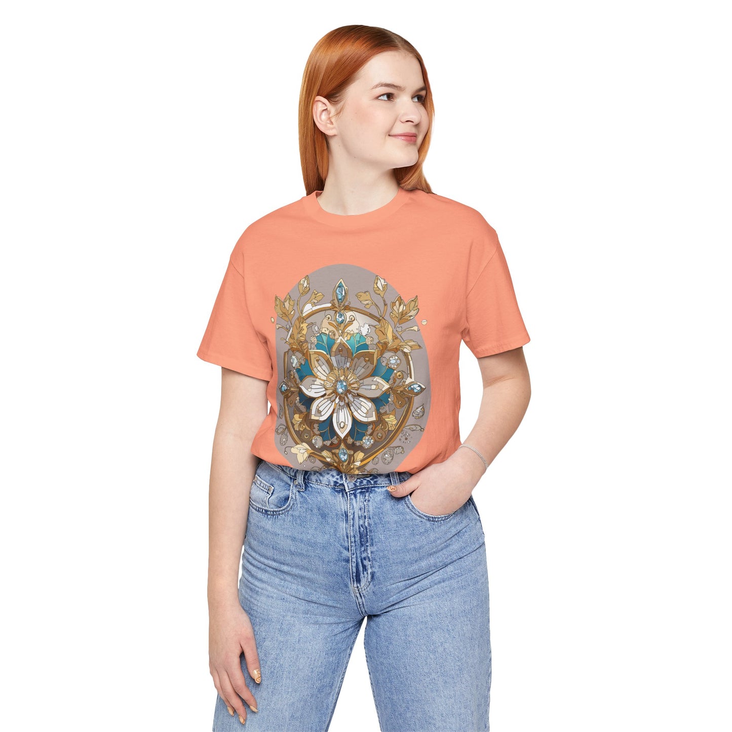 Floral Shirt, Flower Shirt, Tee Shirt with Antique Flower