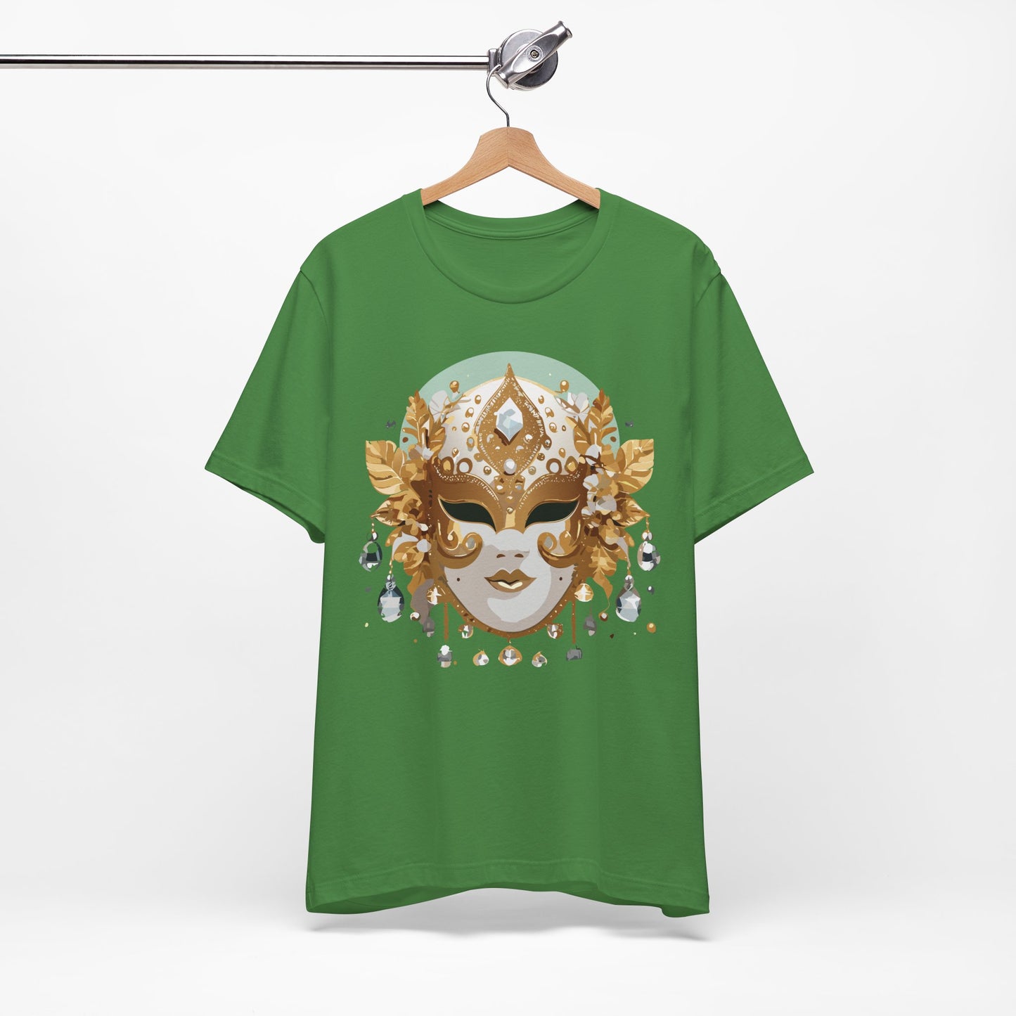 Mask Shirt, Shirt with Mask, Tee Shirt with Gold Face