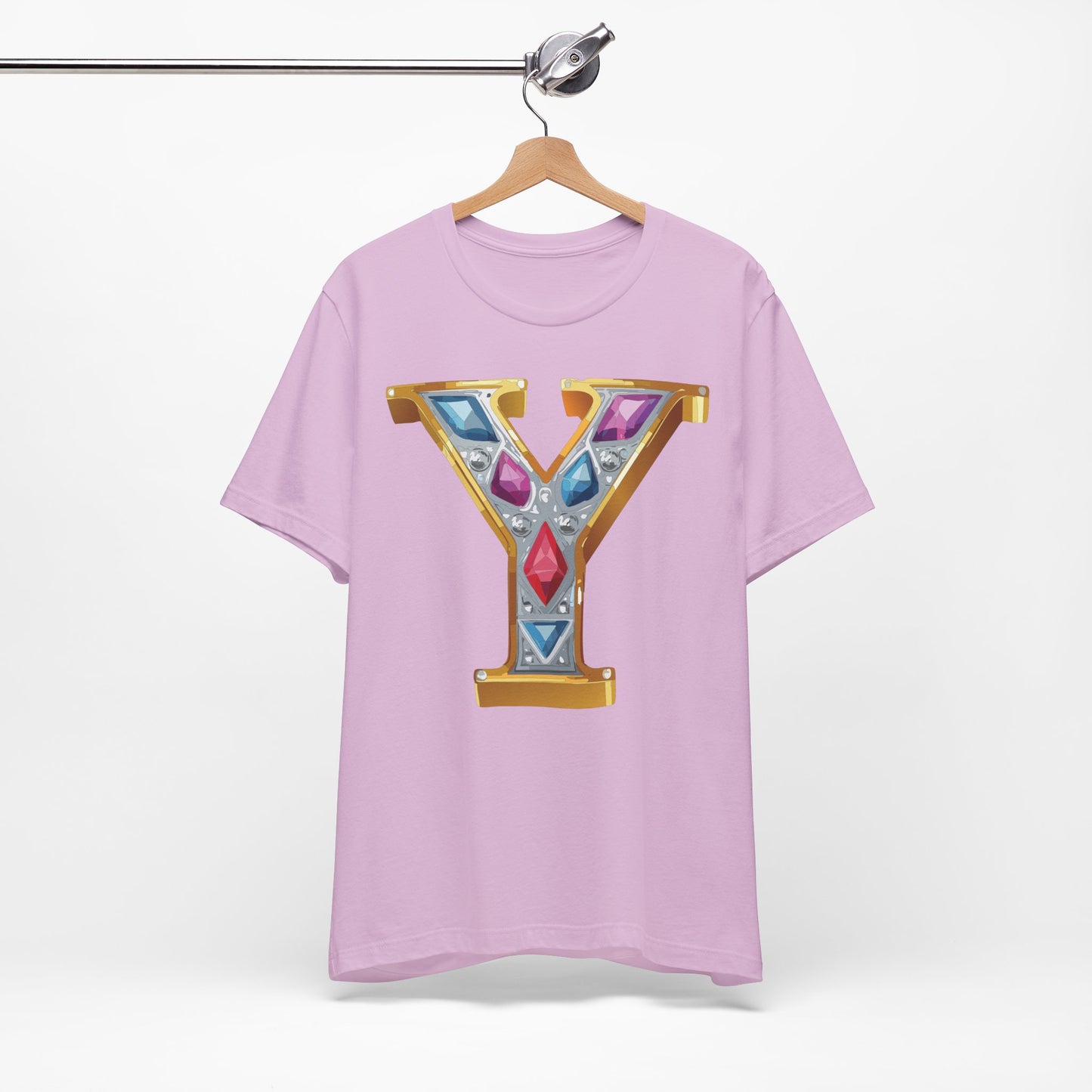 Letter Shirt, Shirt with Letters, Tee Shirt with Gold Letter, Shirt with Antique Letters