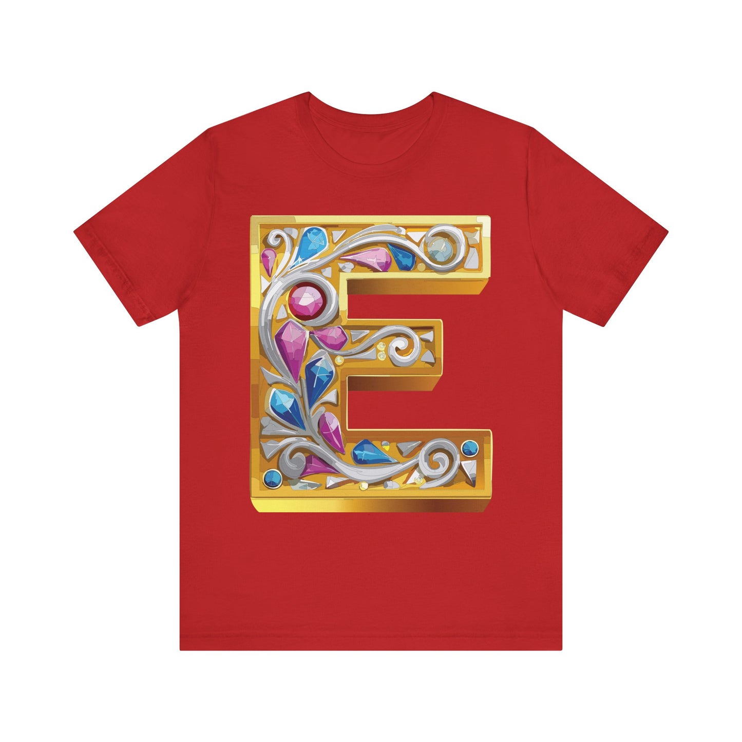 Letter Shirt, Shirt with Letters, Tee Shirt with Gold Letter, Shirt with Antique Letters
