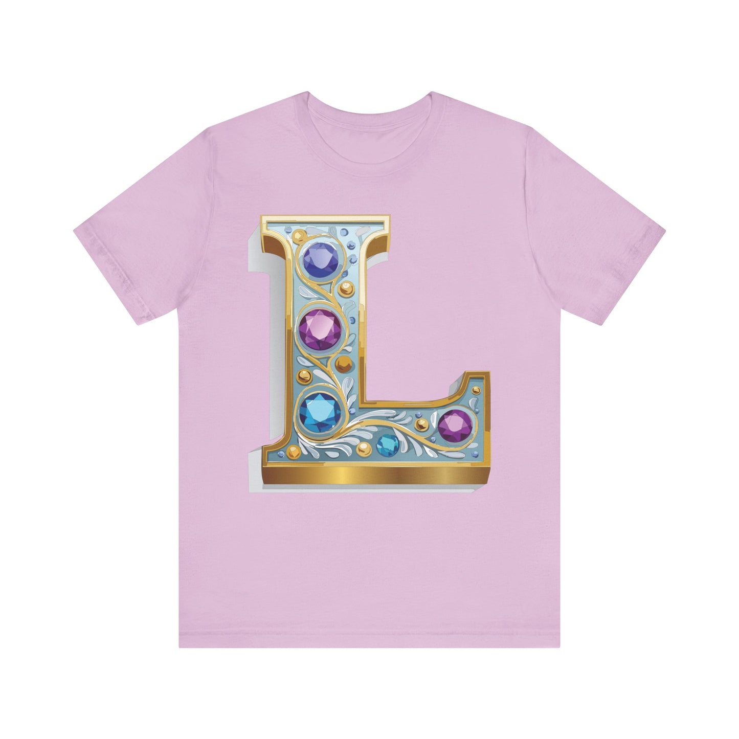 Letter Shirt, Shirt with Letters, Tee Shirt with Gold Letter, Shirt with Antique Letters