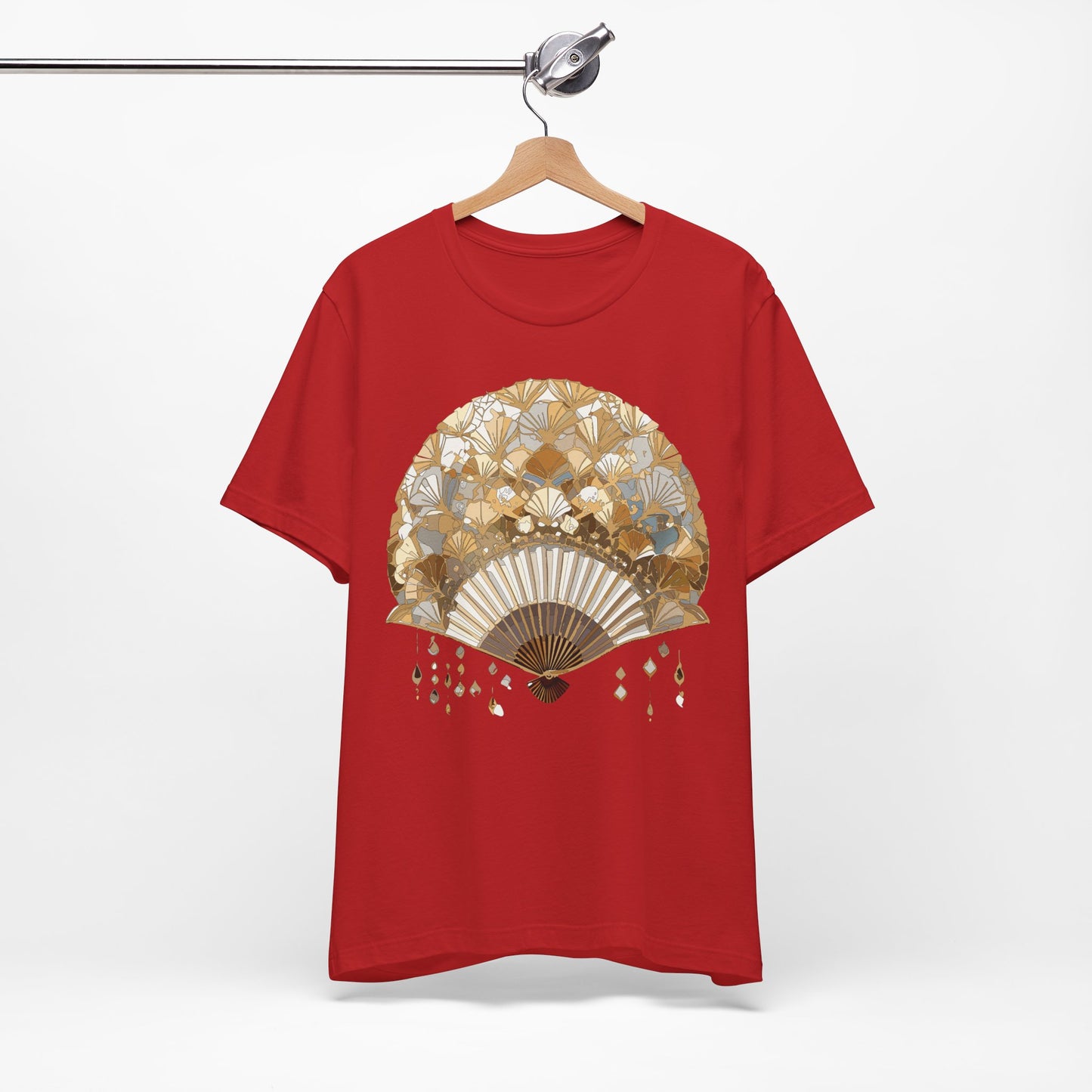 Fan shirt, Shirt with Fan, Tee Shirt with Gold Blower