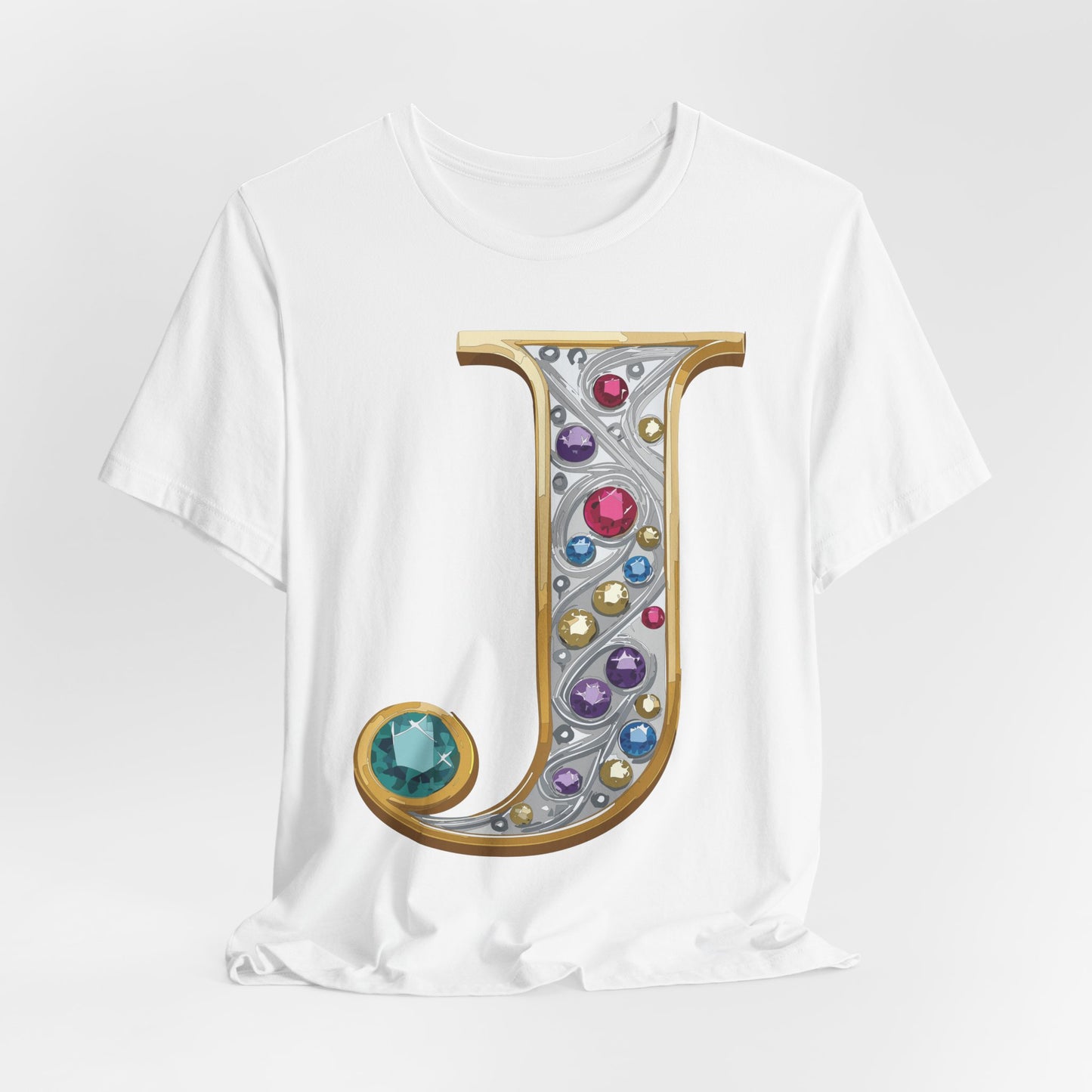 Letter Shirt, Shirt with Letters, Tee Shirt with Gold Letter, Shirt with Antique Letters