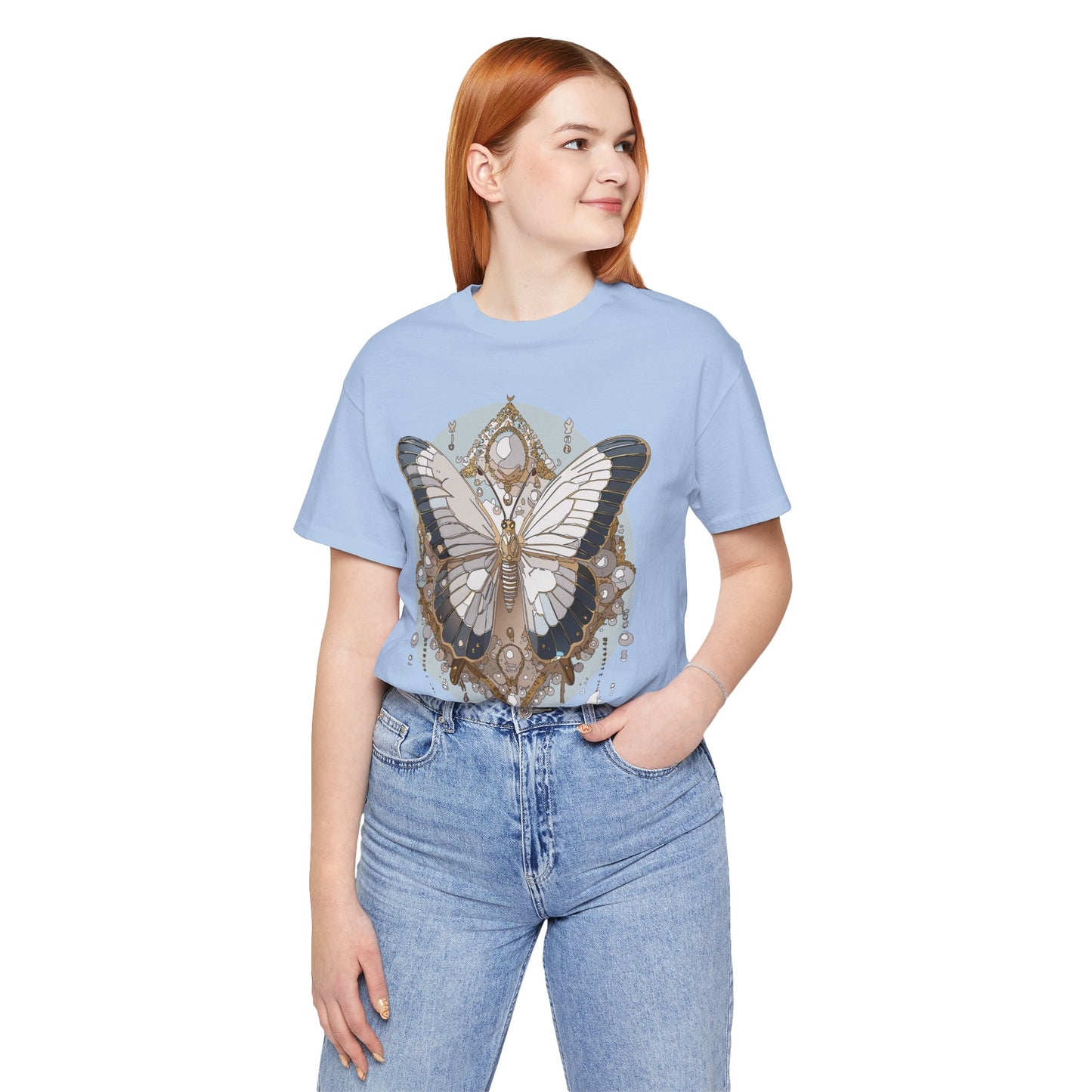 Butterfly Shirt, Shirt with Butterfly, Tee Shirt with Antique Butterfly