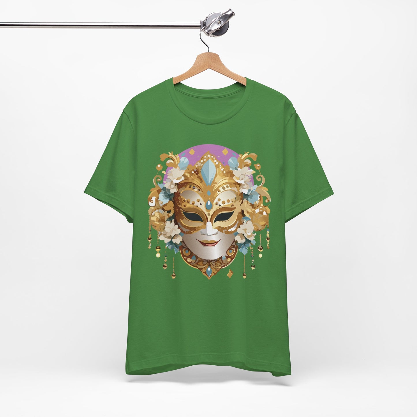 Mask Shirt, Shirt with Mask, Tee Shirt with Gold Face