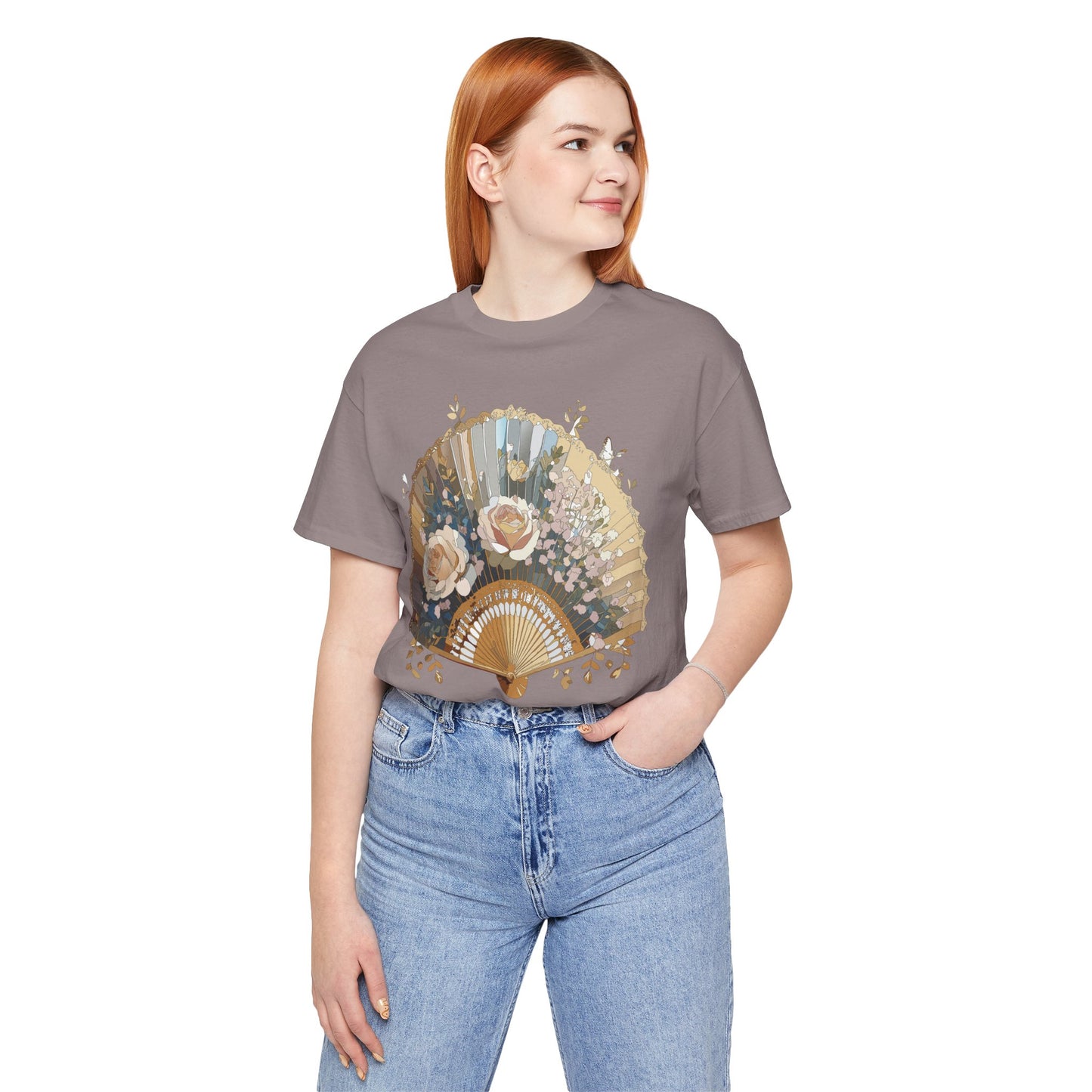 Fan shirt, Shirt with Fan, Tee Shirt with Gold Blower