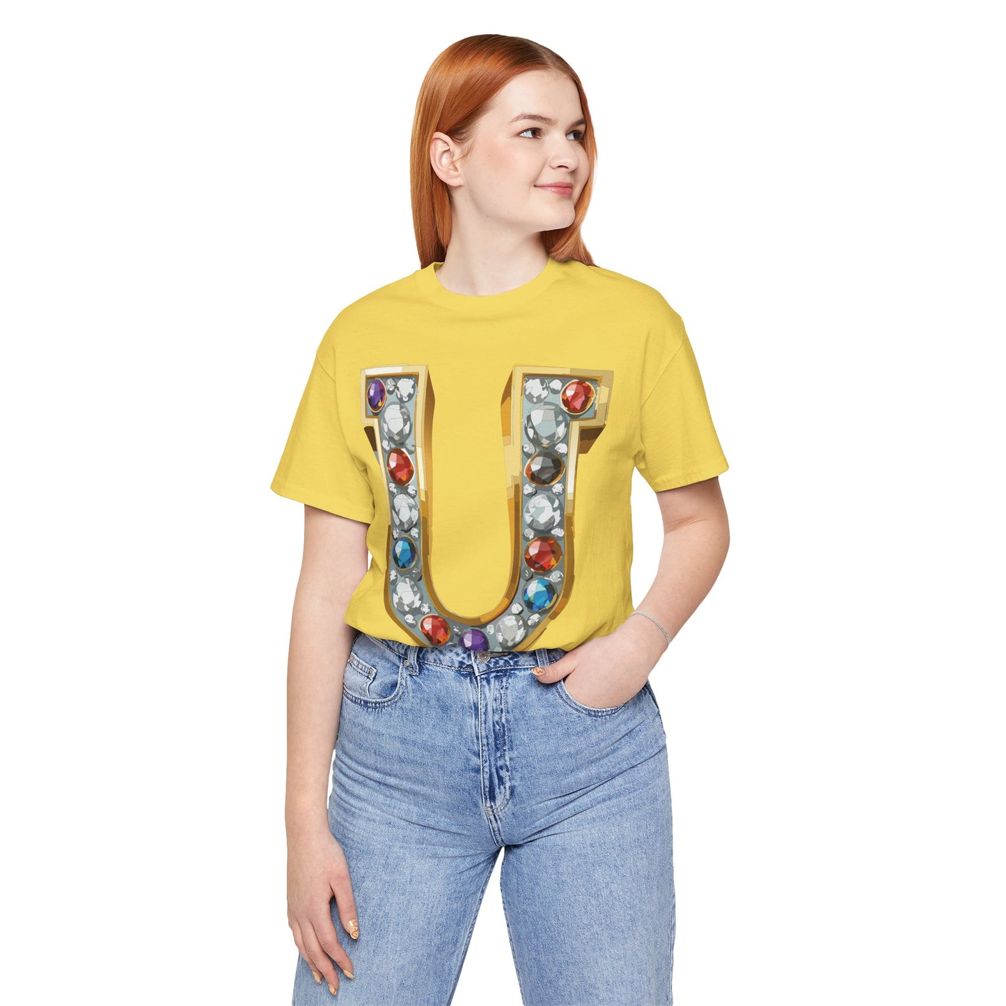 Letter Shirt, Shirt with Letters, Tee Shirt with Gold Letter, Shirt with Antique Letters