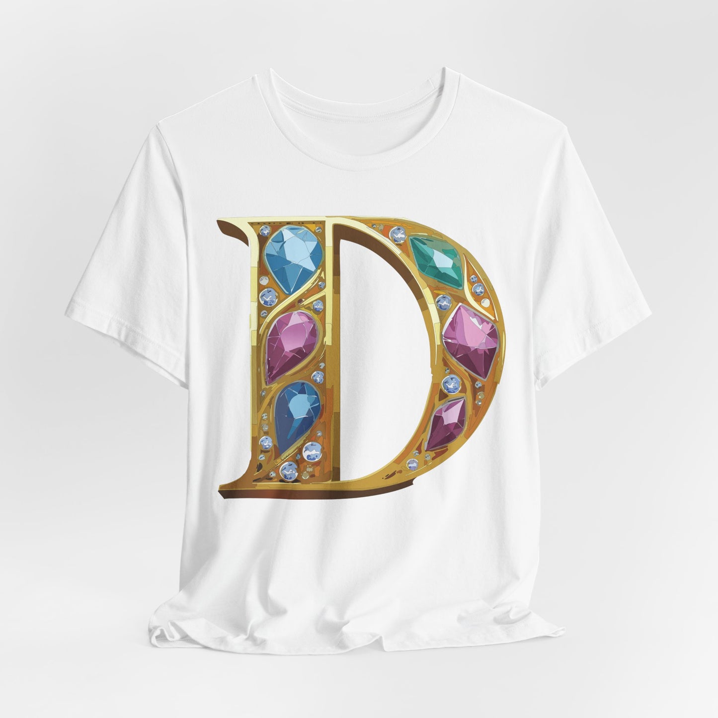 Letter Shirt, Shirt with Letters, Tee Shirt with Gold Letter, Shirt with Antique Letters
