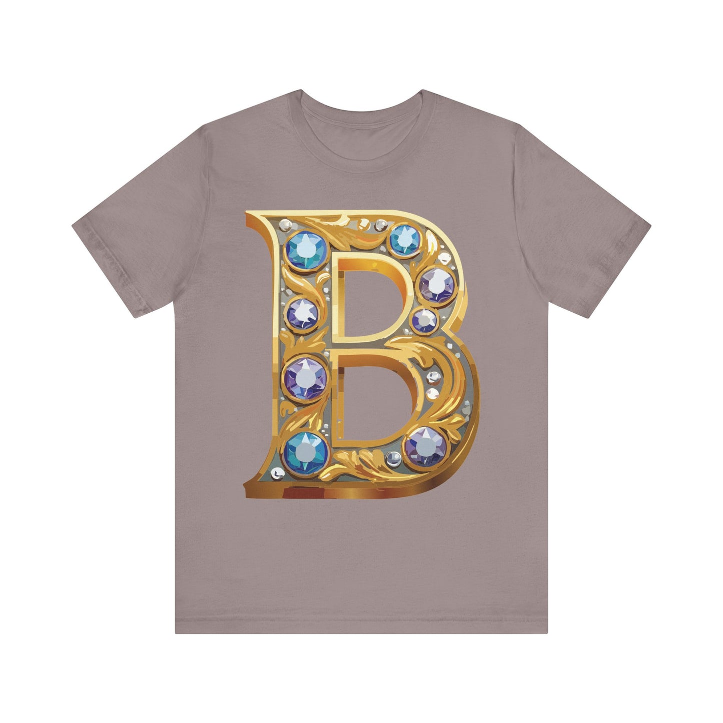 Letter Shirt, Shirt with Letters, Tee Shirt with Gold Letter, Shirt with Antique Letters