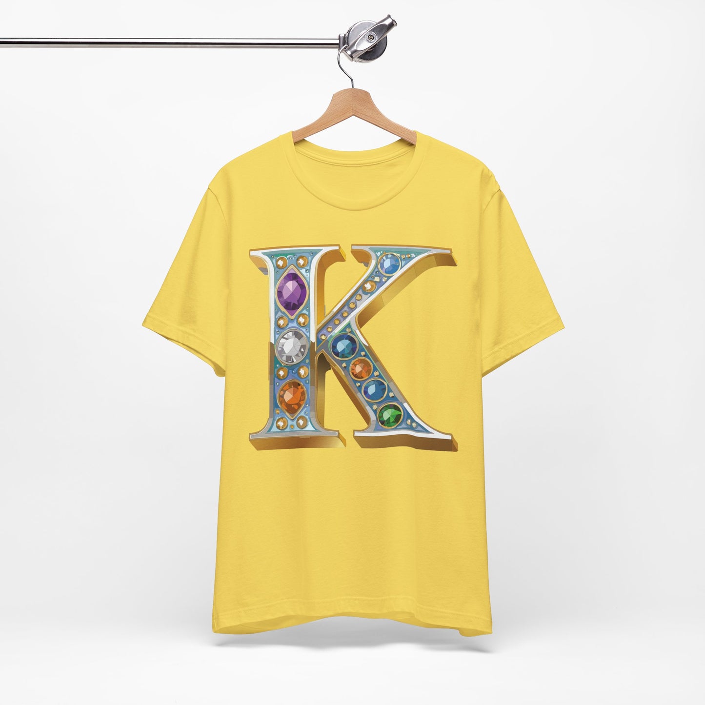 Letter Shirt, Shirt with Letters, Tee Shirt with Gold Letter, Shirt with Antique Letters