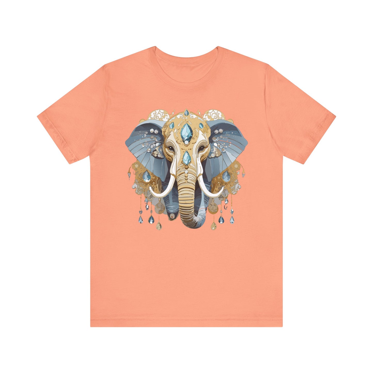 Animal Shirt, Shirt with Animal, Tee Shirt with Gold Animal Medal, Shirt with Antique Animal Medallion