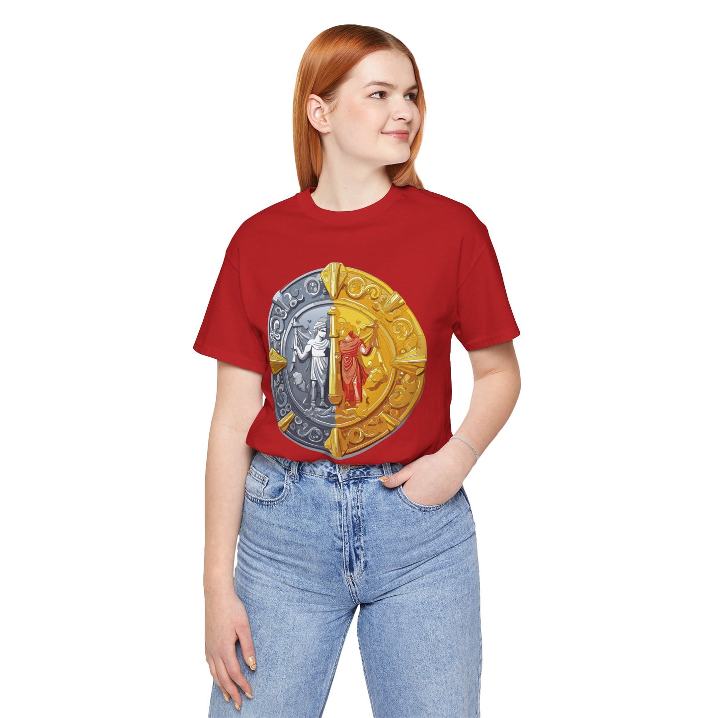 Coin Shirt, Shirt with Coin, Tee Shirt with Gold Coin, Shirt with Antique Coin
