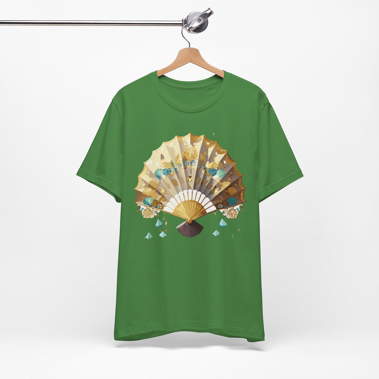 Fan shirt, Shirt with Fan, Tee Shirt with Gold Blower