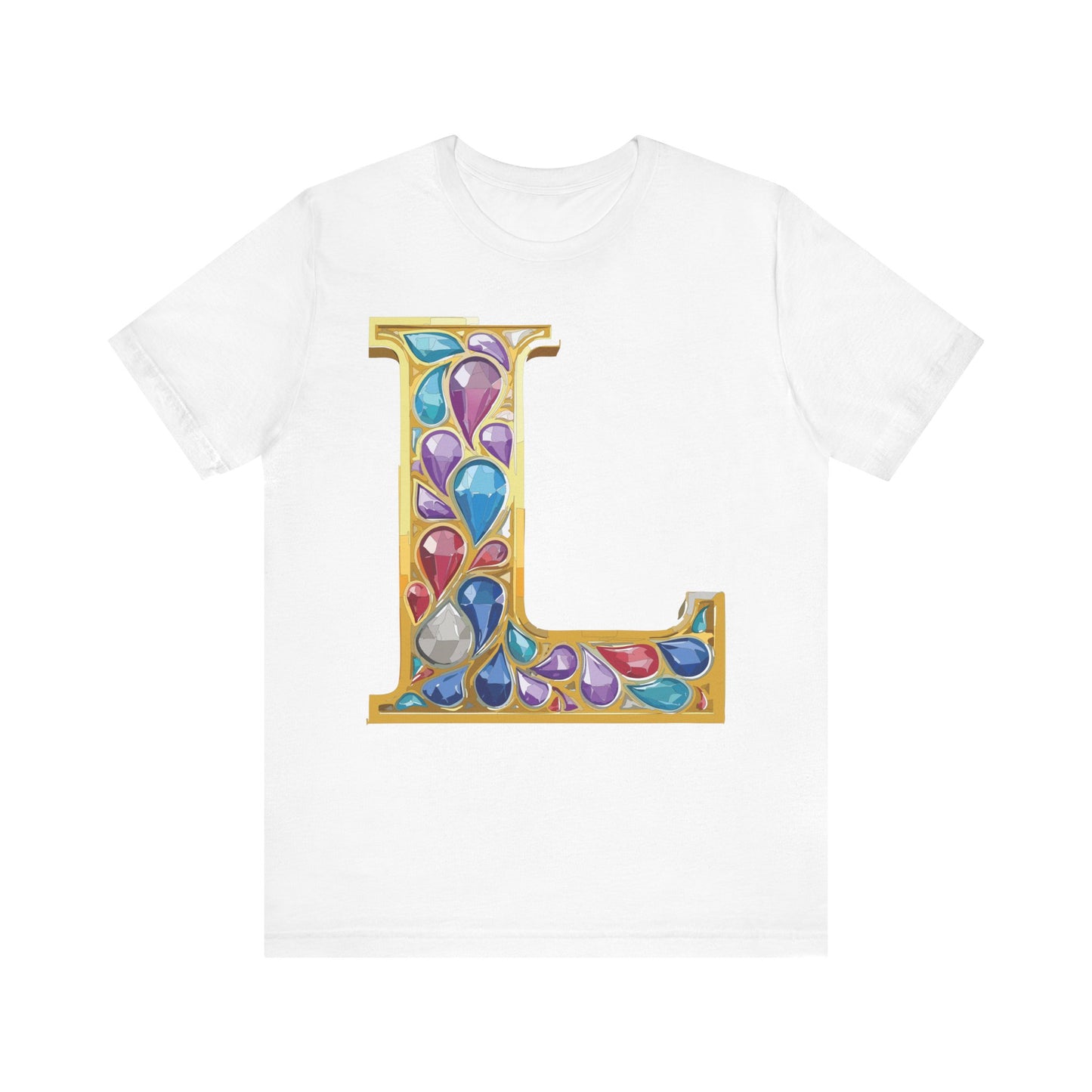 Letter Shirt, Shirt with Letters, Tee Shirt with Gold Letter, Shirt with Antique Letters