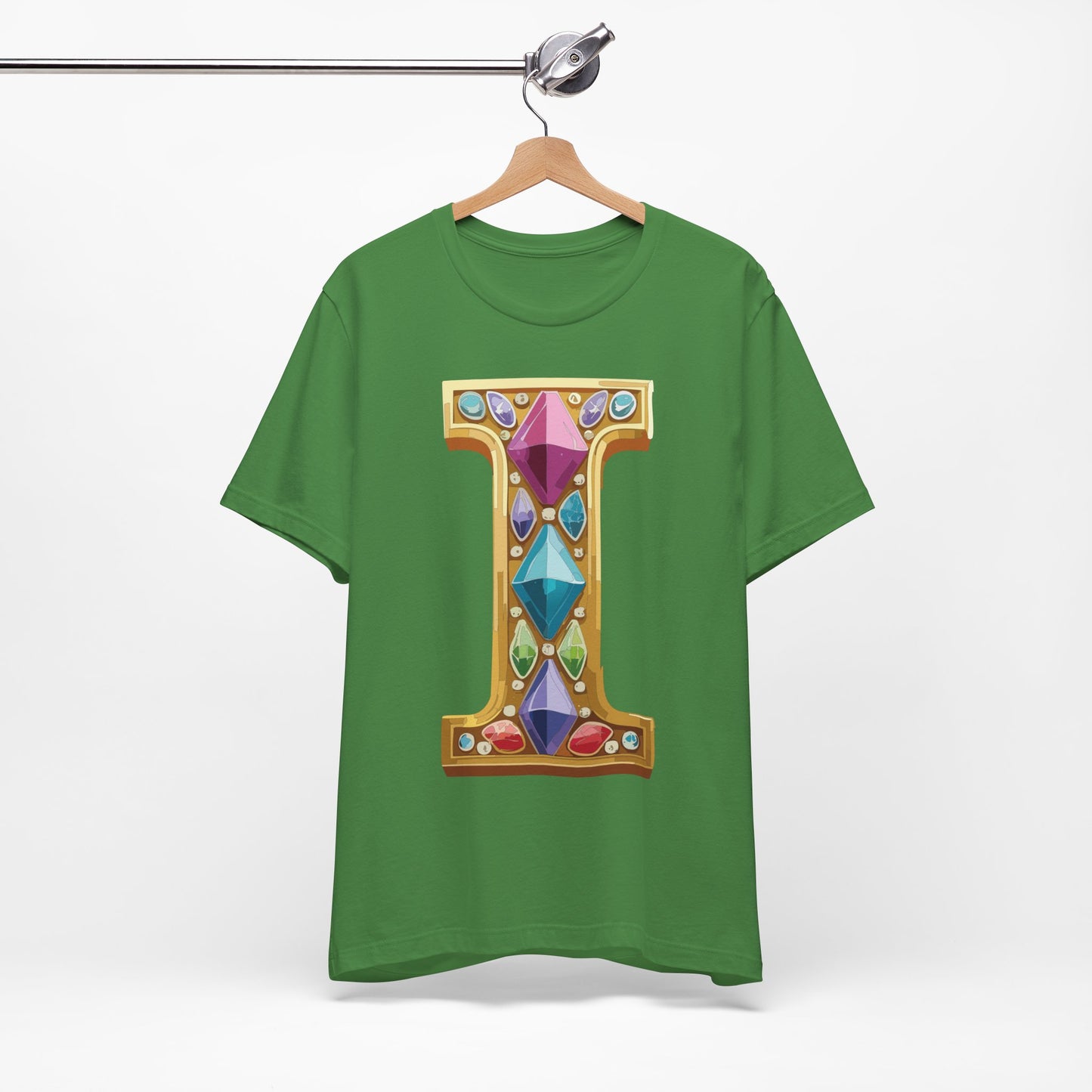 Letter Shirt, Shirt with Letters, Tee Shirt with Gold Letter, Shirt with Antique Letters