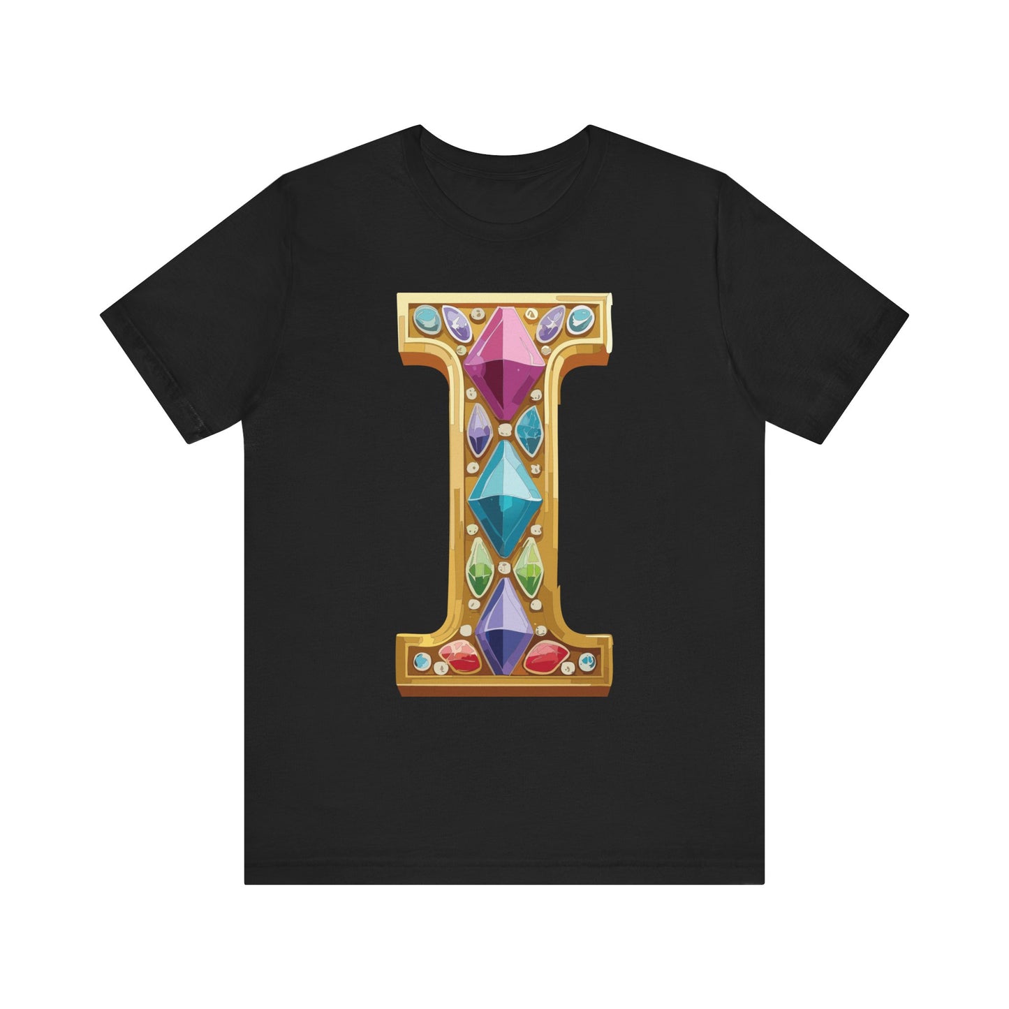 Letter Shirt, Shirt with Letters, Tee Shirt with Gold Letter, Shirt with Antique Letters