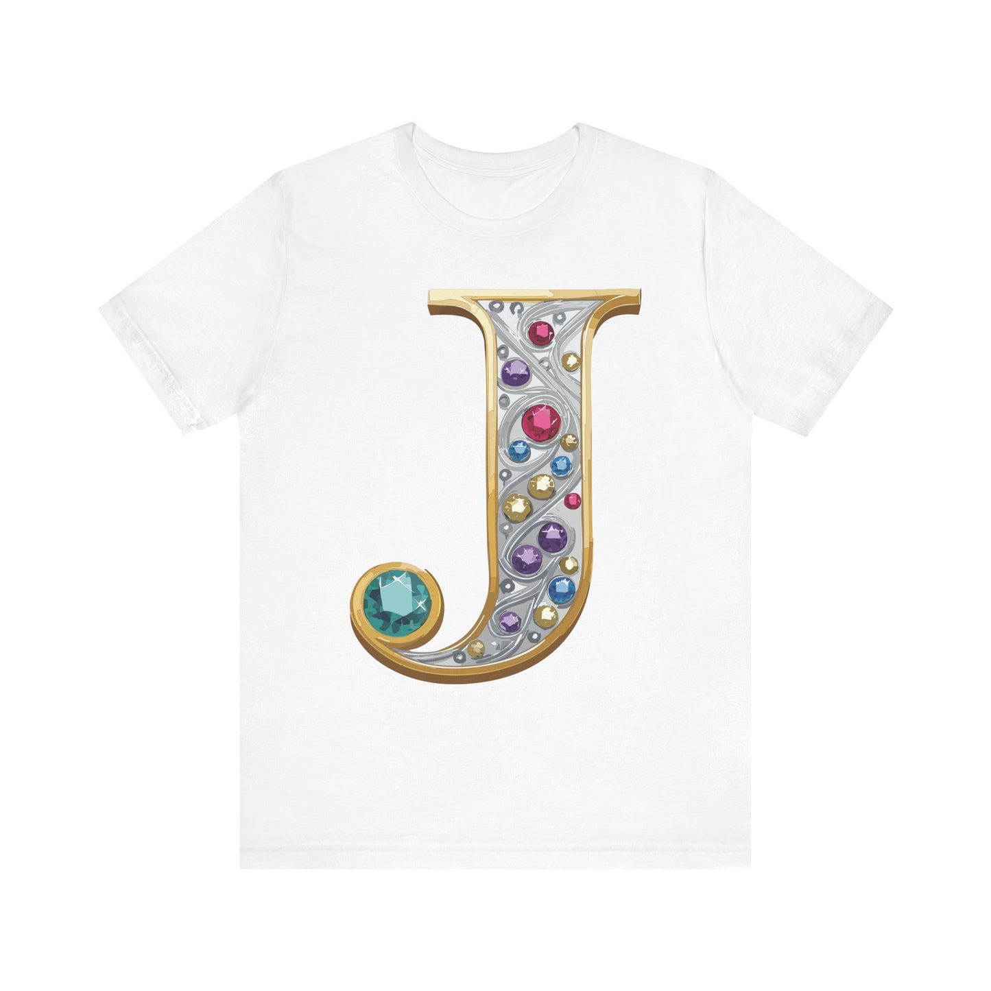 Letter Shirt, Shirt with Letters, Tee Shirt with Gold Letter, Shirt with Antique Letters