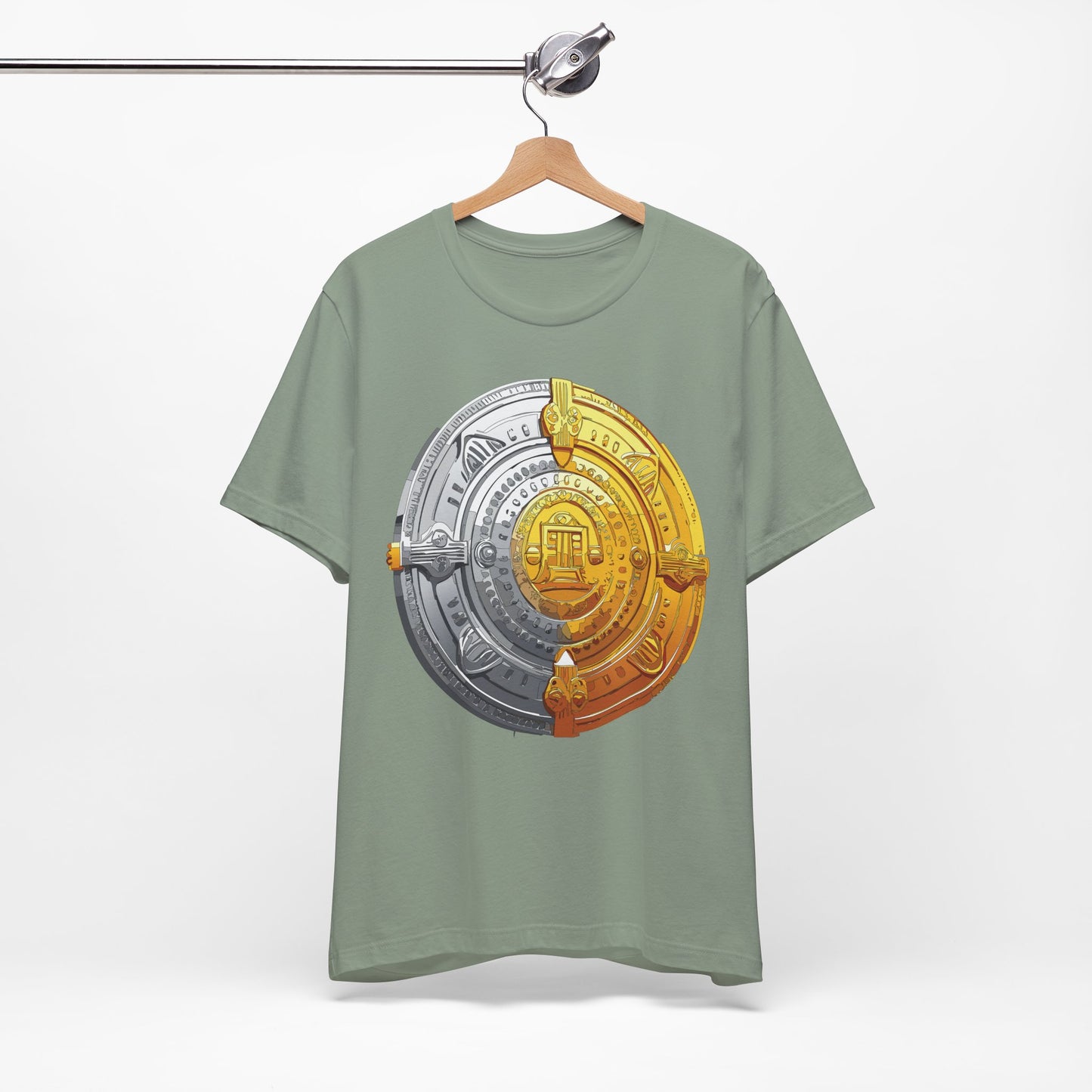 Coin Shirt, Shirt with Coin, Tee Shirt with Gold Coin, Shirt with Antique Coin