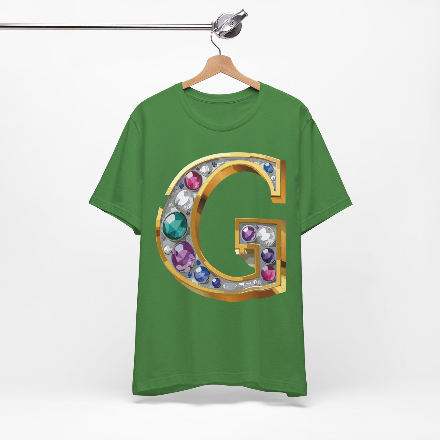 Letter Shirt, Shirt with Letters, Tee Shirt with Gold Letter, Shirt with Antique Letters