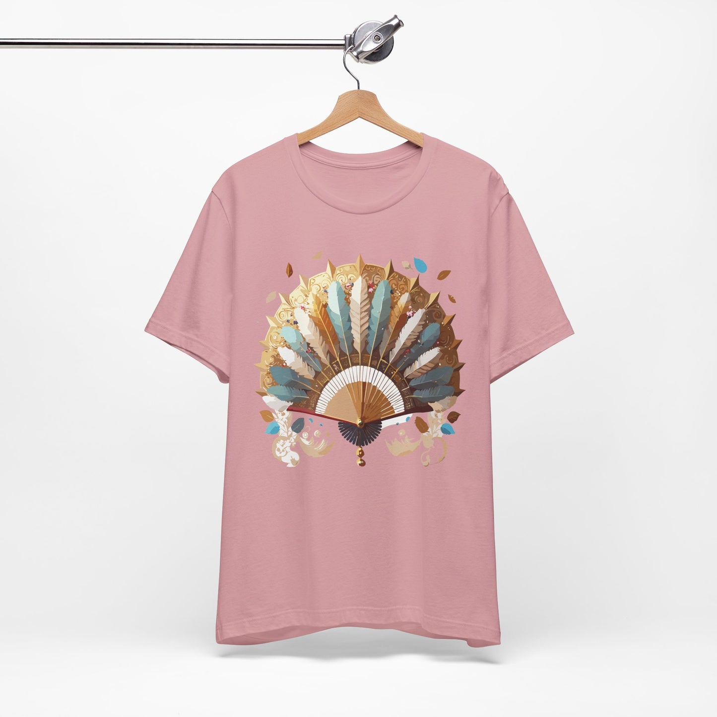 Fan shirt, Shirt with Fan, Tee Shirt with Gold Blower
