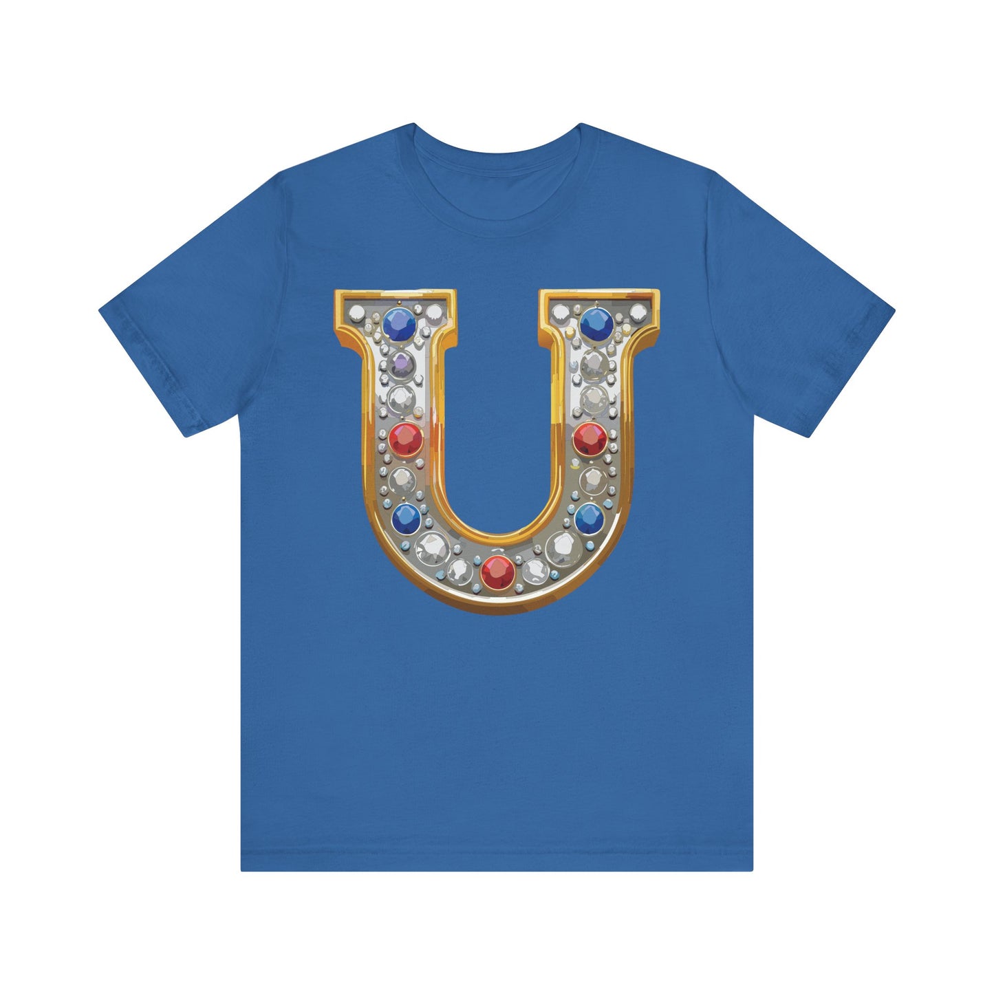 Letter Shirt, Shirt with Letters, Tee Shirt with Gold Letter, Shirt with Antique Letters