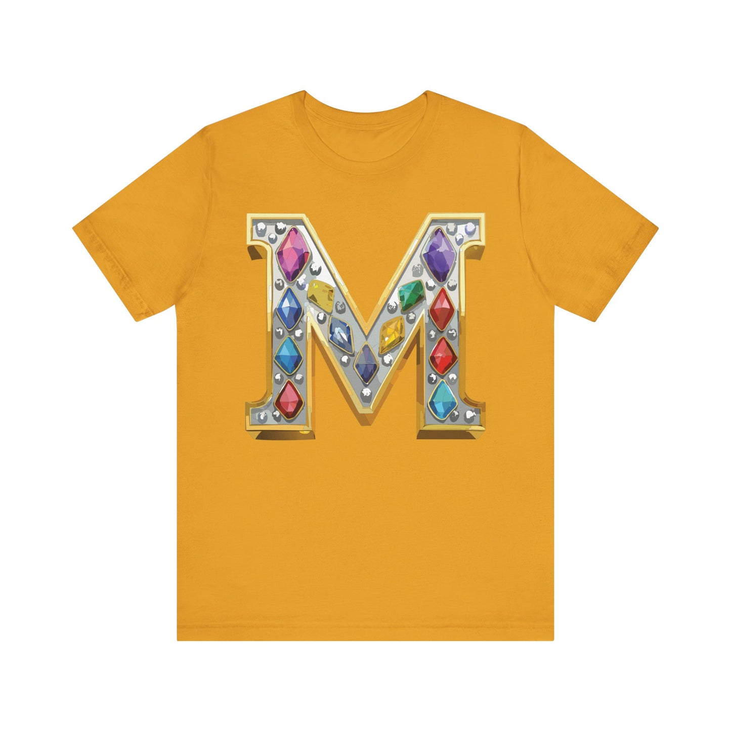 Letter Shirt, Shirt with Letters, Tee Shirt with Gold Letter, Shirt with Antique Letters