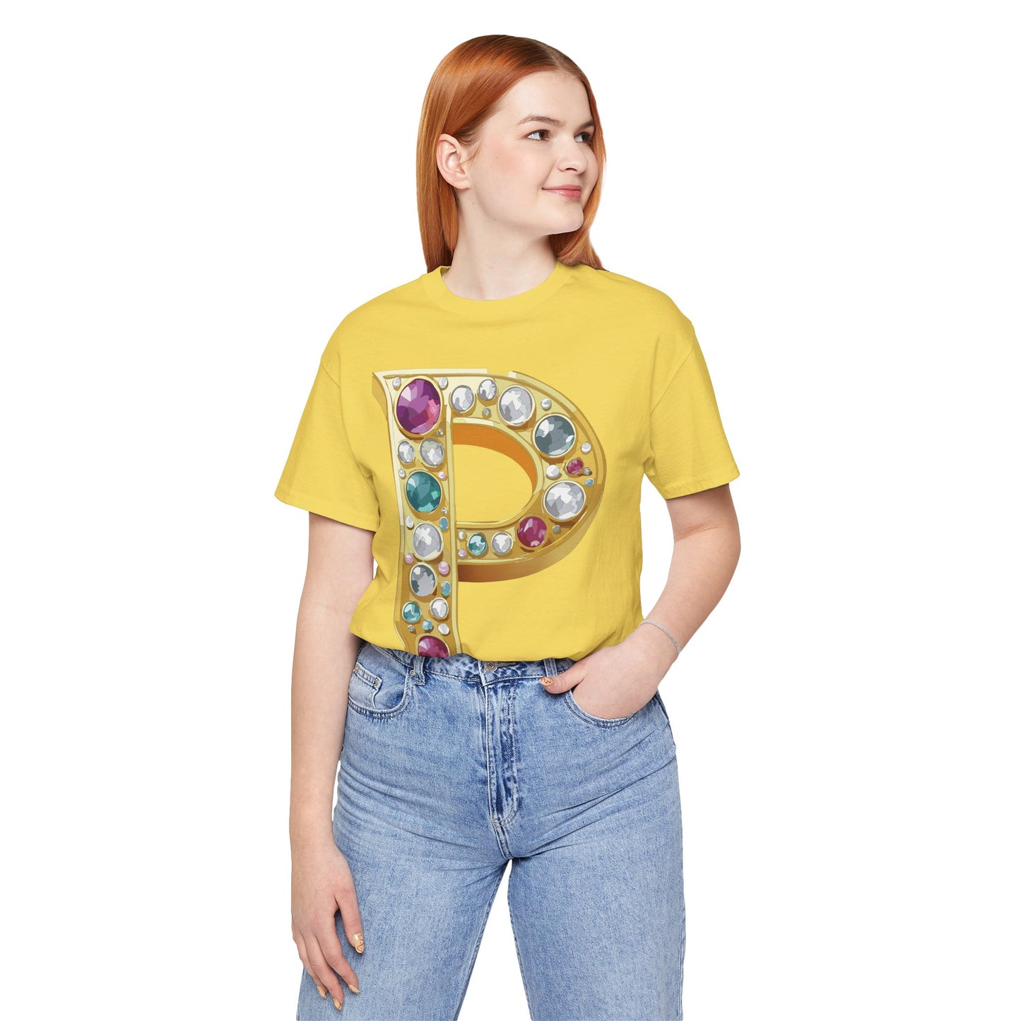Letter Shirt, Shirt with Letters, Tee Shirt with Gold Letter, Shirt with Antique Letters