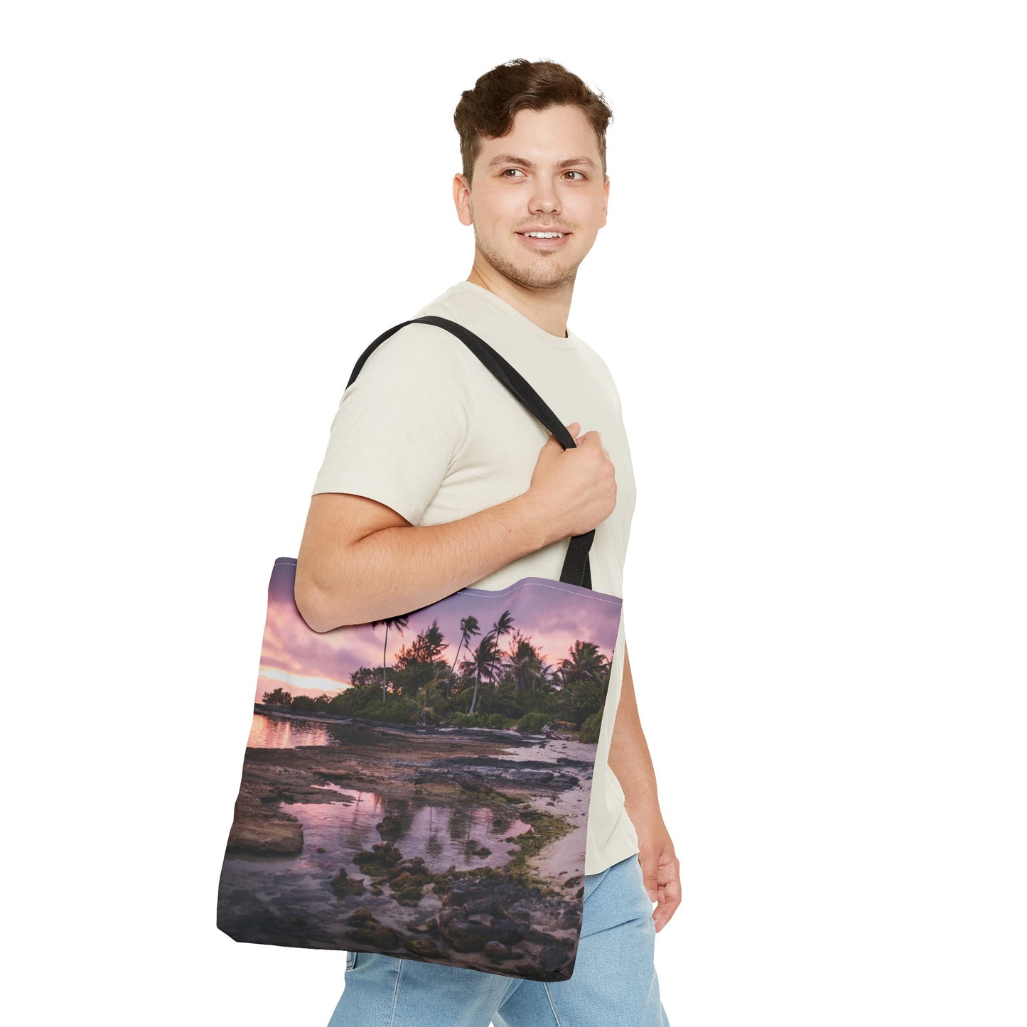 Canvas Bag with Beach Prints