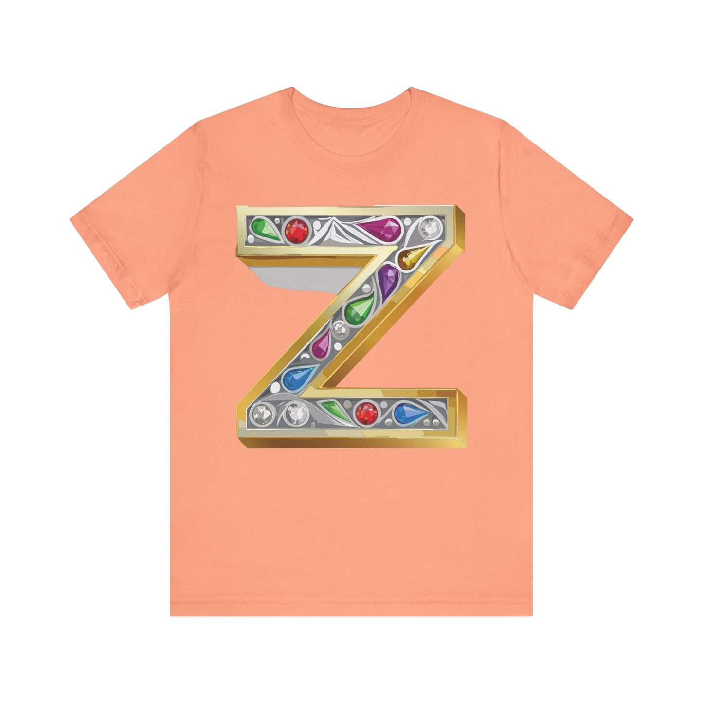 Letter Shirt, Shirt with Letters, Tee Shirt with Gold Letter, Shirt with Antique Letters