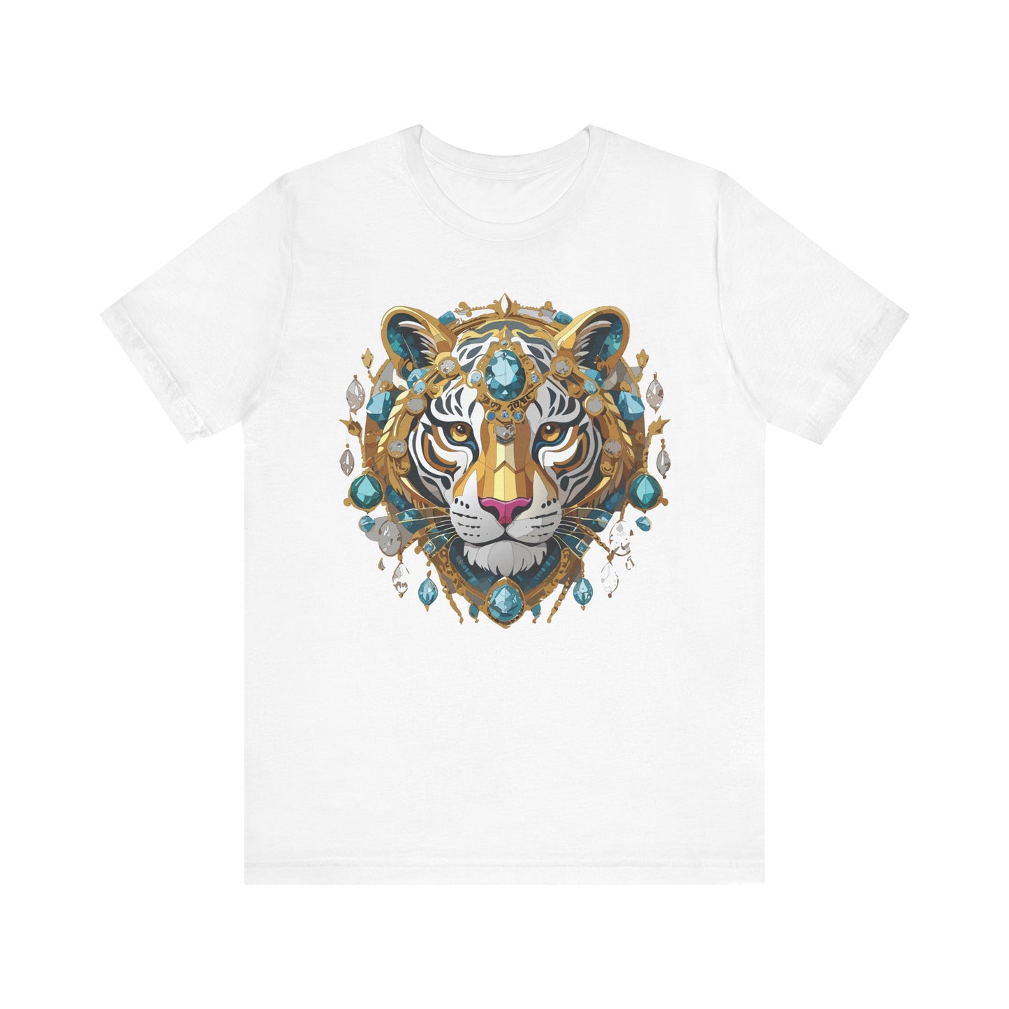 Animal Shirt, Shirt with Animal, Tee Shirt with Gold Animal Medal, Shirt with Antique Animal Medallion