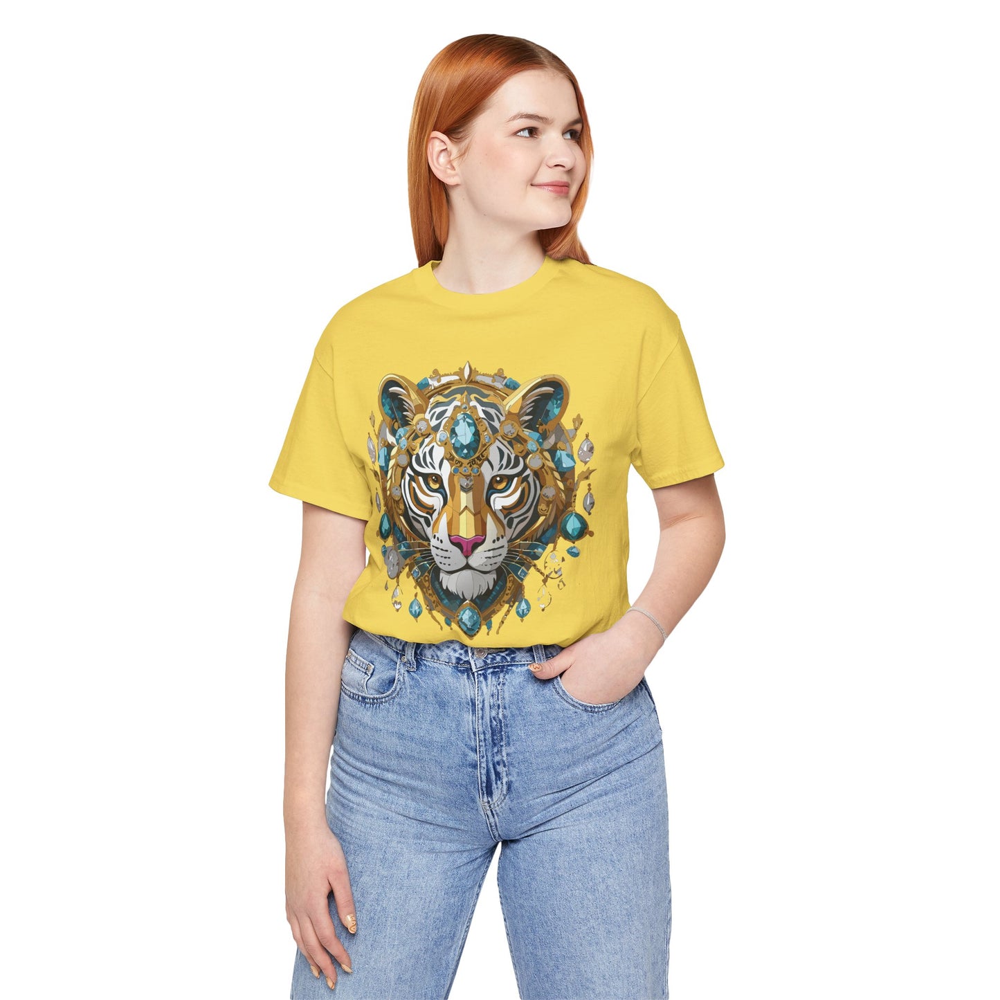 Animal Shirt, Shirt with Animal, Tee Shirt with Gold Animal Medal, Shirt with Antique Animal Medallion