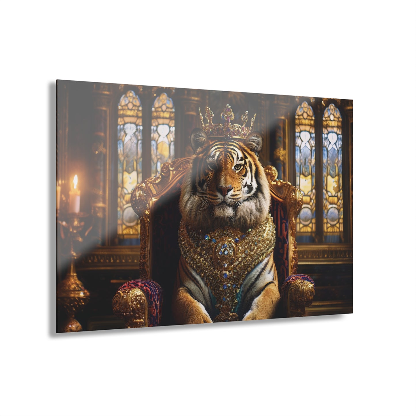 Crown Tiger Wall Decor, Wall Art Decor with Animals 3